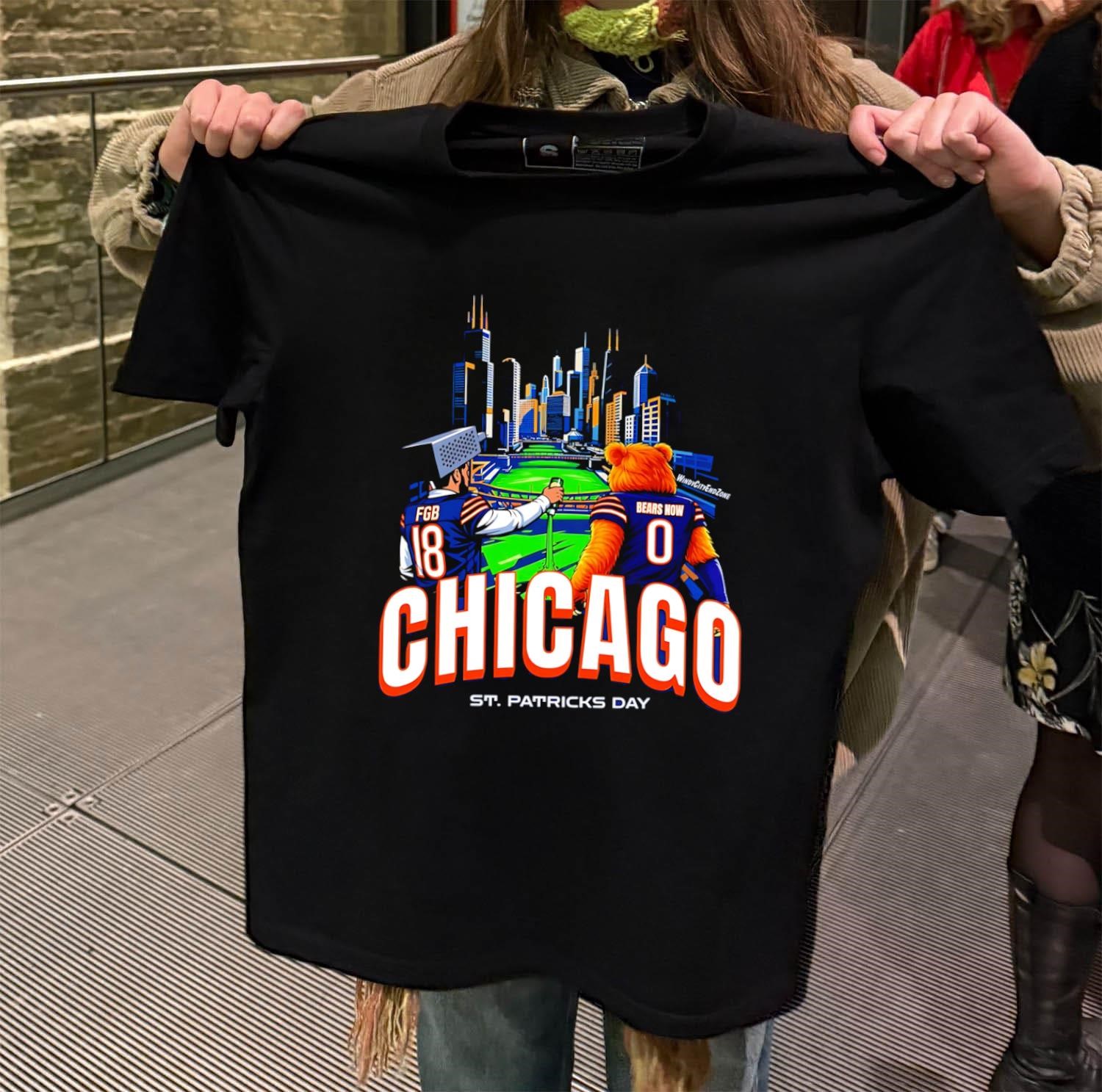 Chicago Bears Happy St. Patrick’s Day black-t-shirt