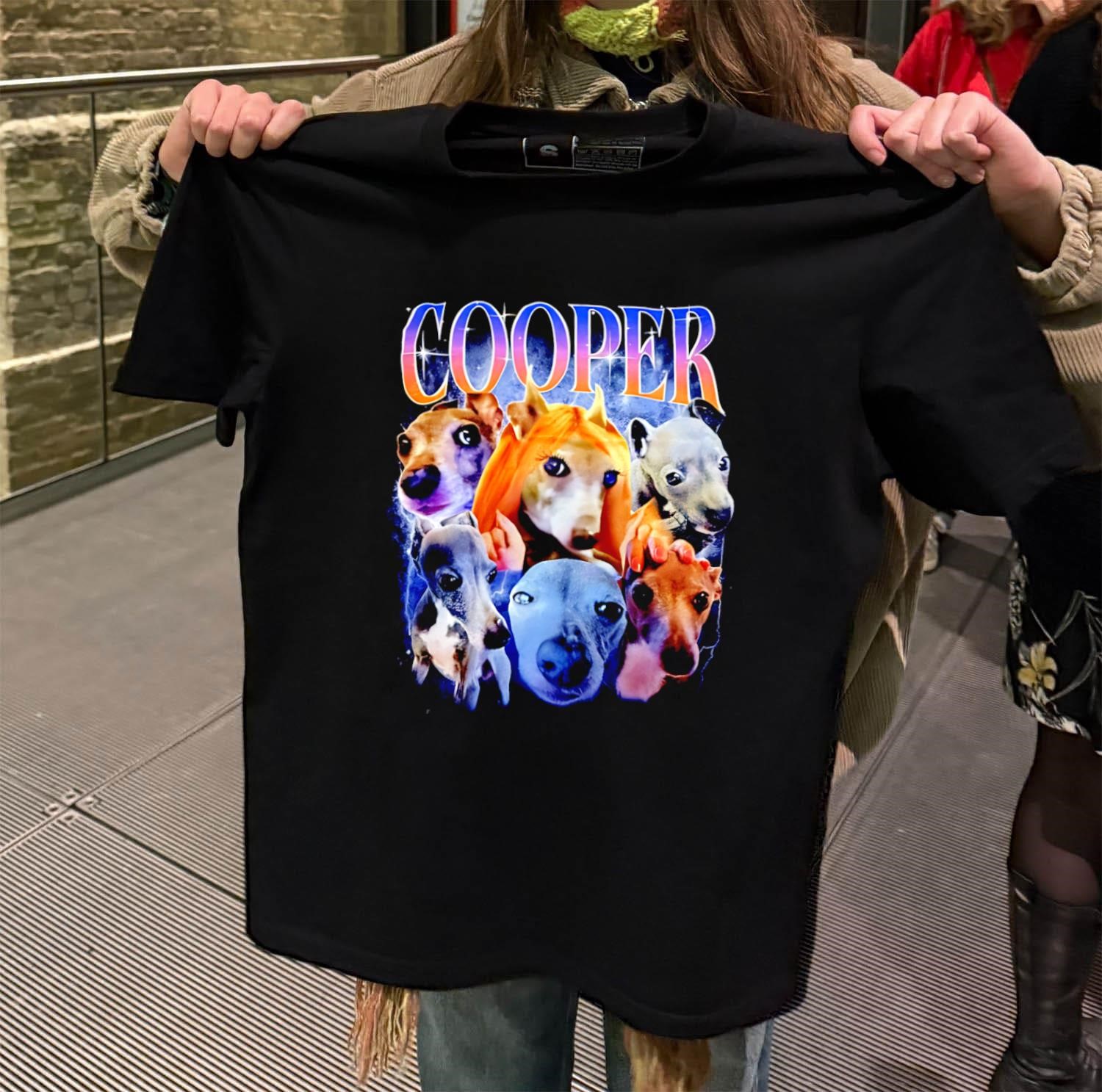 Cooper Italian Greyhound Dog black-t-shirt