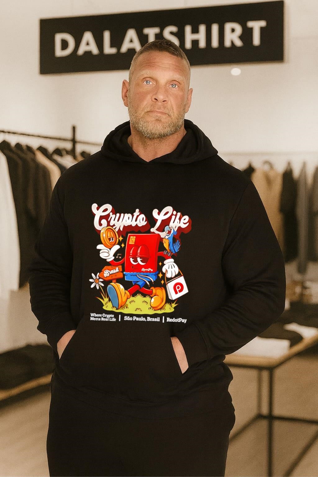 Crypto Life Brasil Sao Paulo RedotPay Card Bird hoodie