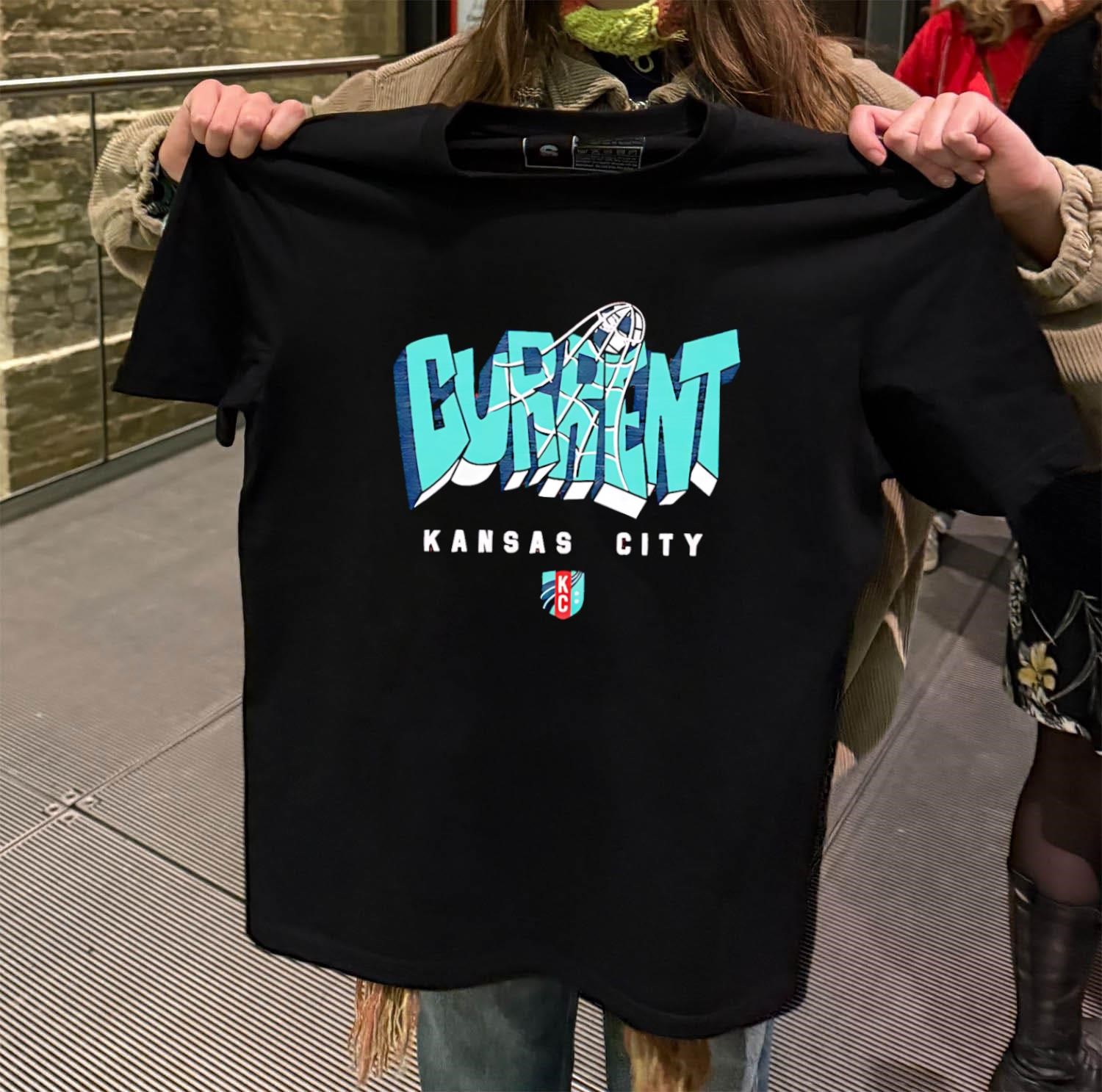 Current Kansas City Soccer Ball Net Goal black-t-shirt