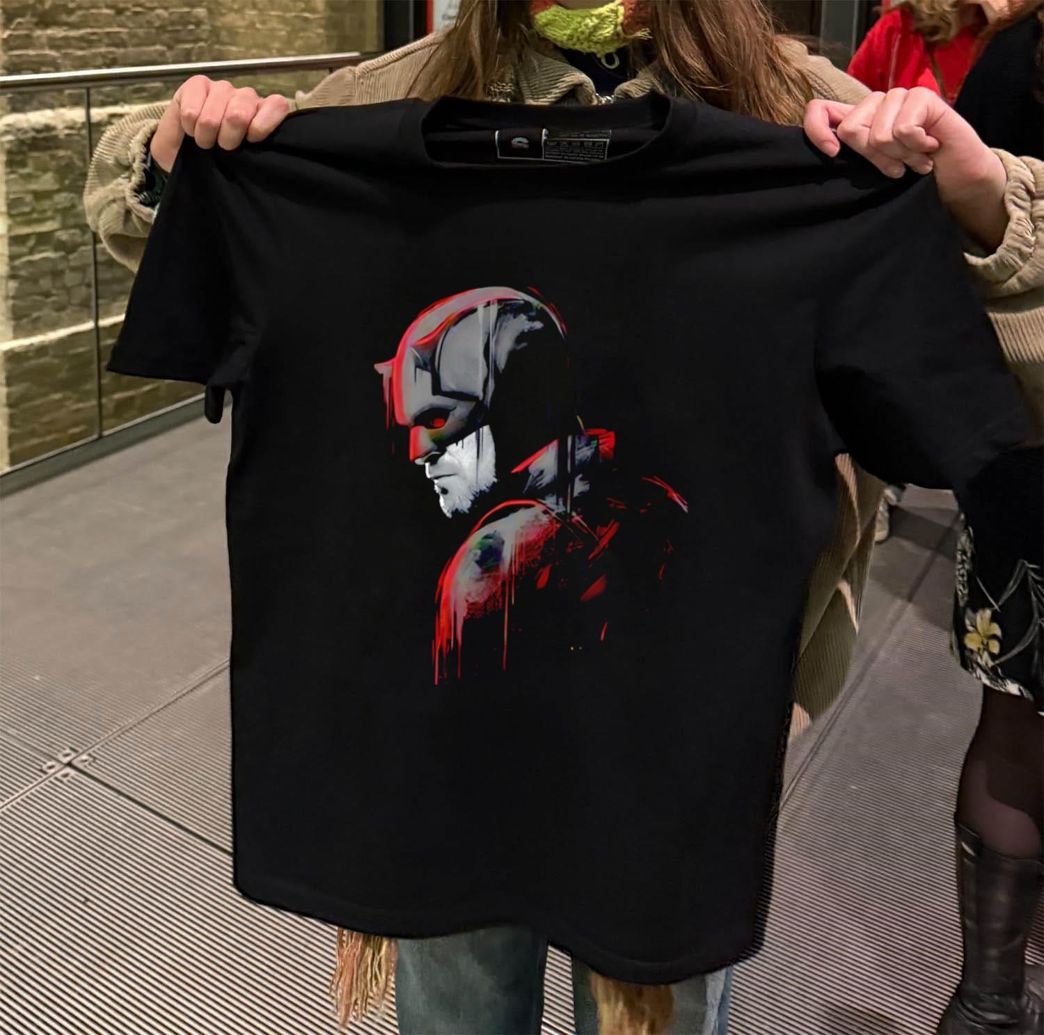Daredevil Matt Murdock Red Mask black-t-shirt