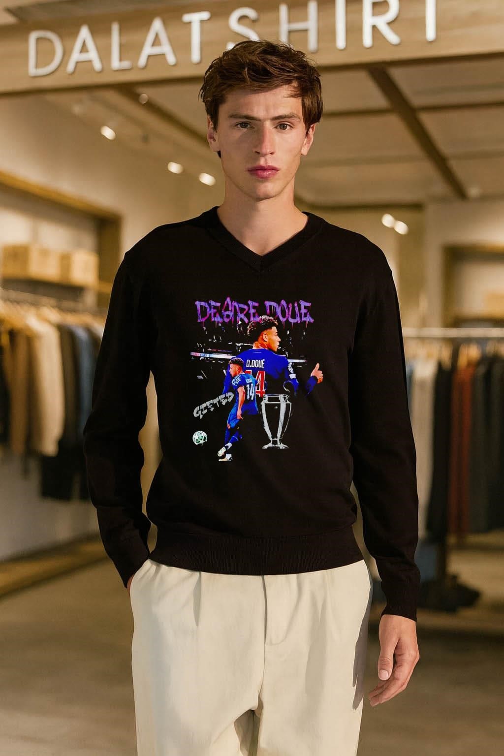 Desire Doue D. Doue 14 Gifted Football Player long-sleeve
