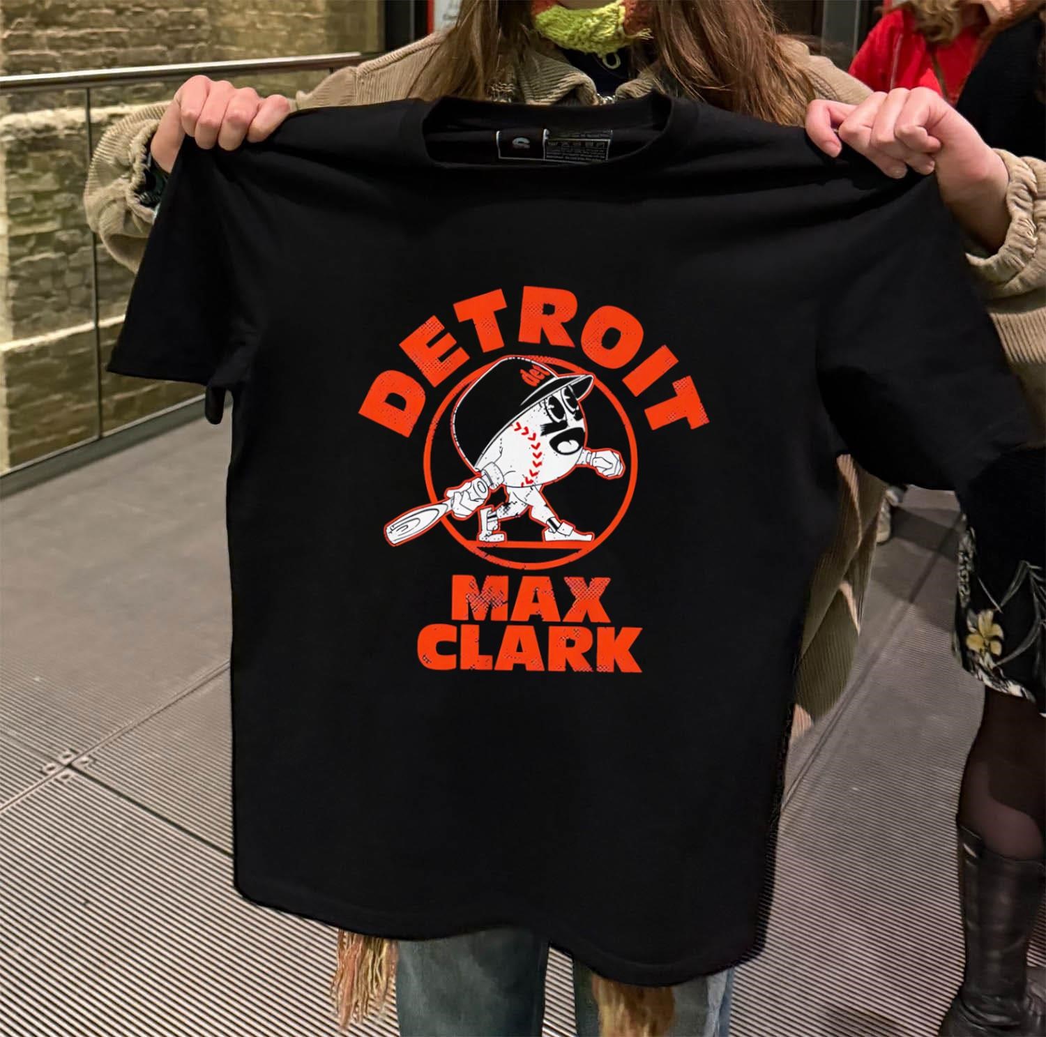 Detroit Max Clark Baseball retro black-t-shirt