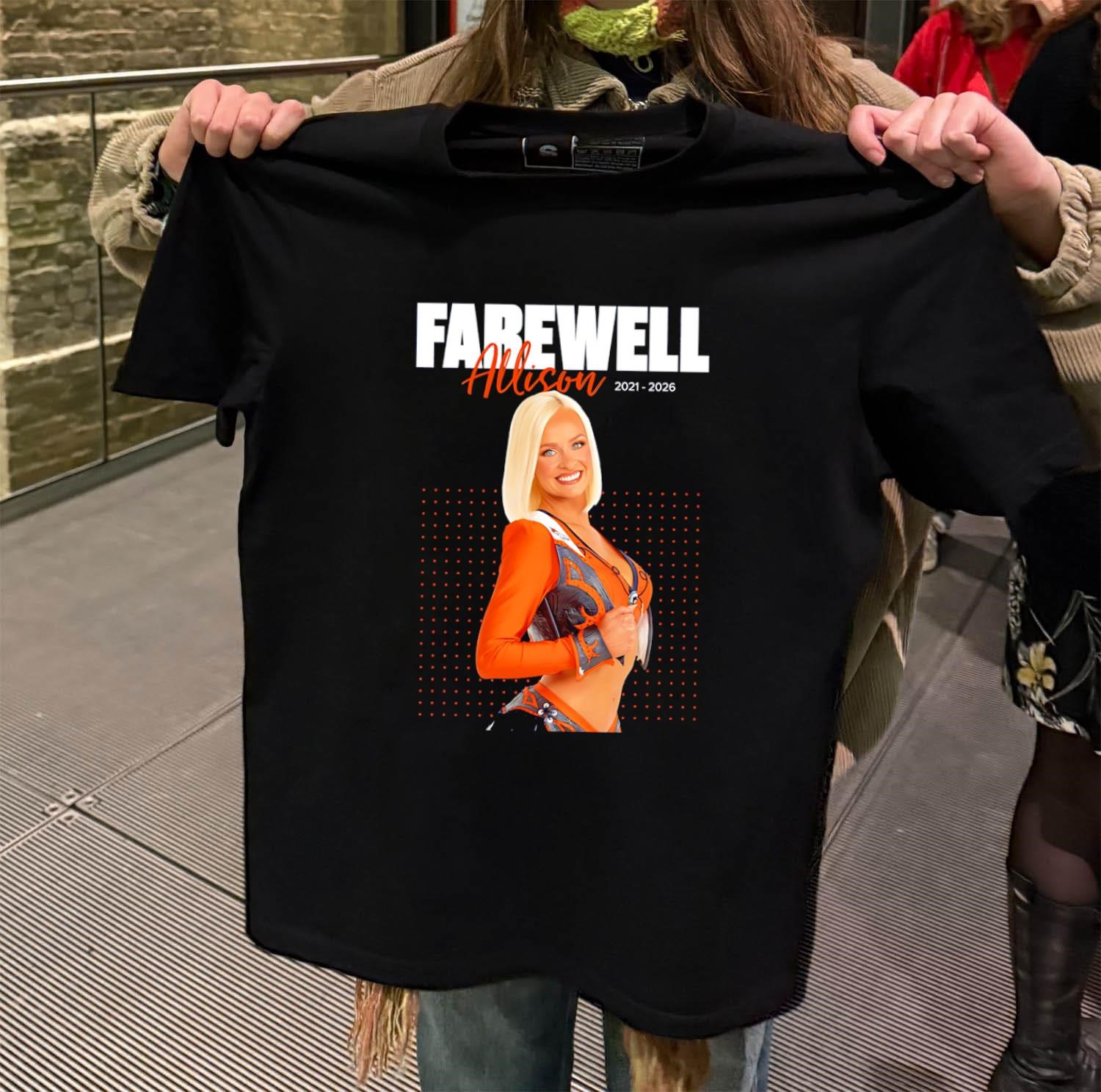 Farewell Allison 2021 - 2026 Denver Broncos Cheerleader black-t-shirt