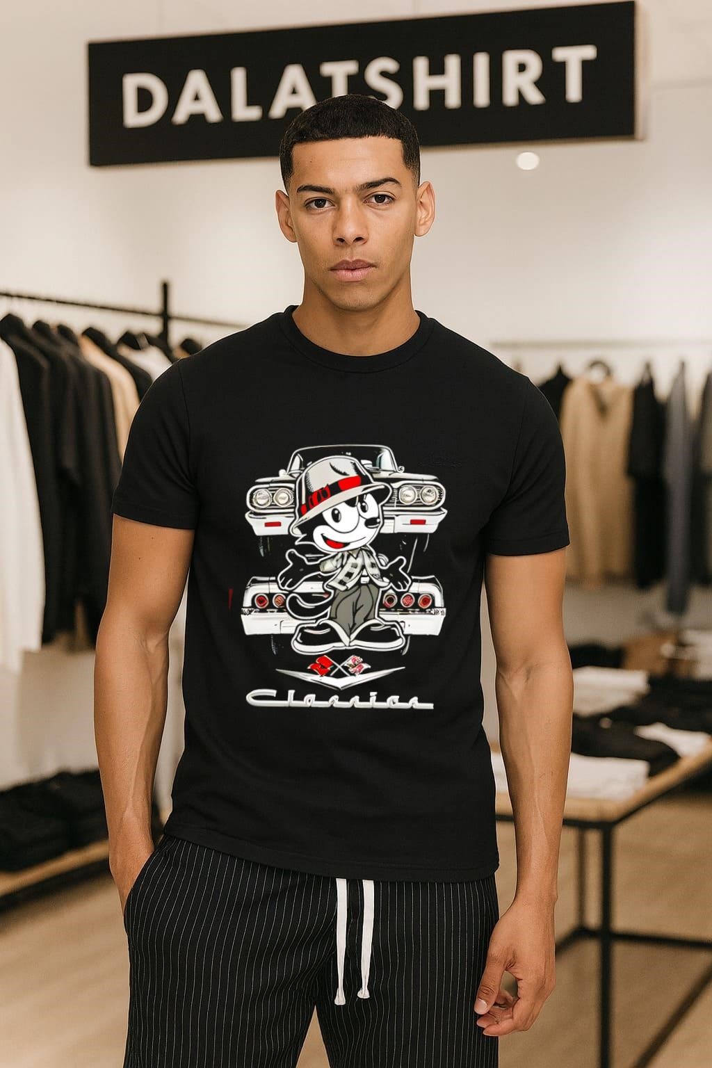 Felix the Cat Classic Chevy Lowrider Chicano Style shirt