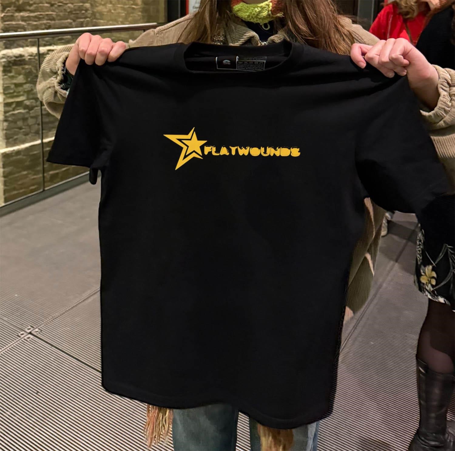 Flatwounds Star Logo black-t-shirt