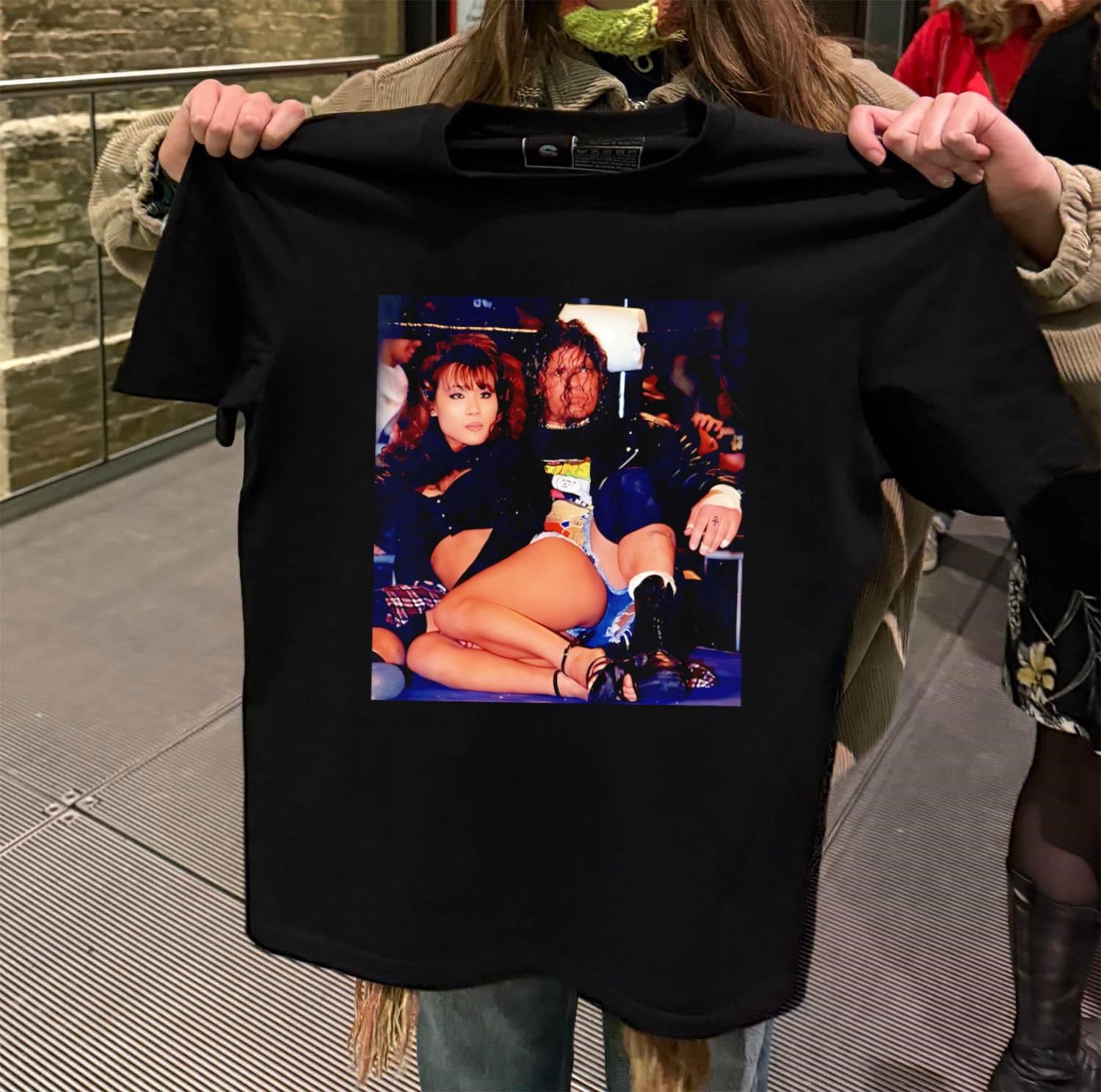 Francine Rakki And Raven Wrestling black-t-shirt