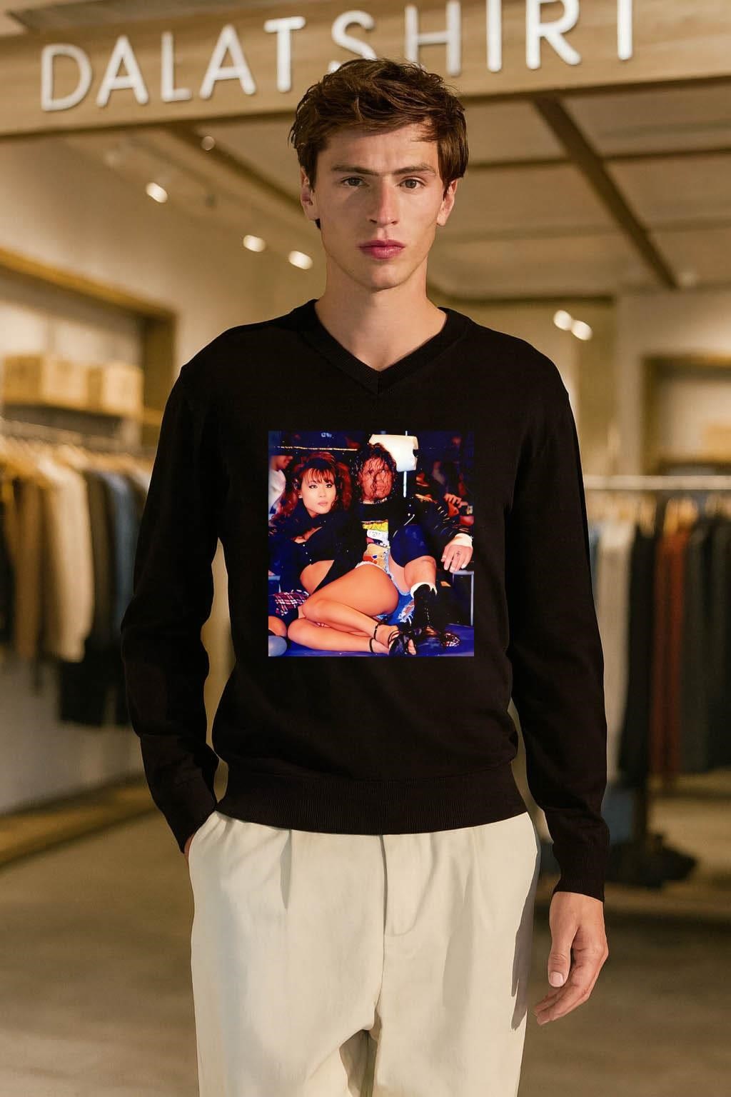 Francine Rakki And Raven Wrestling long-sleeve