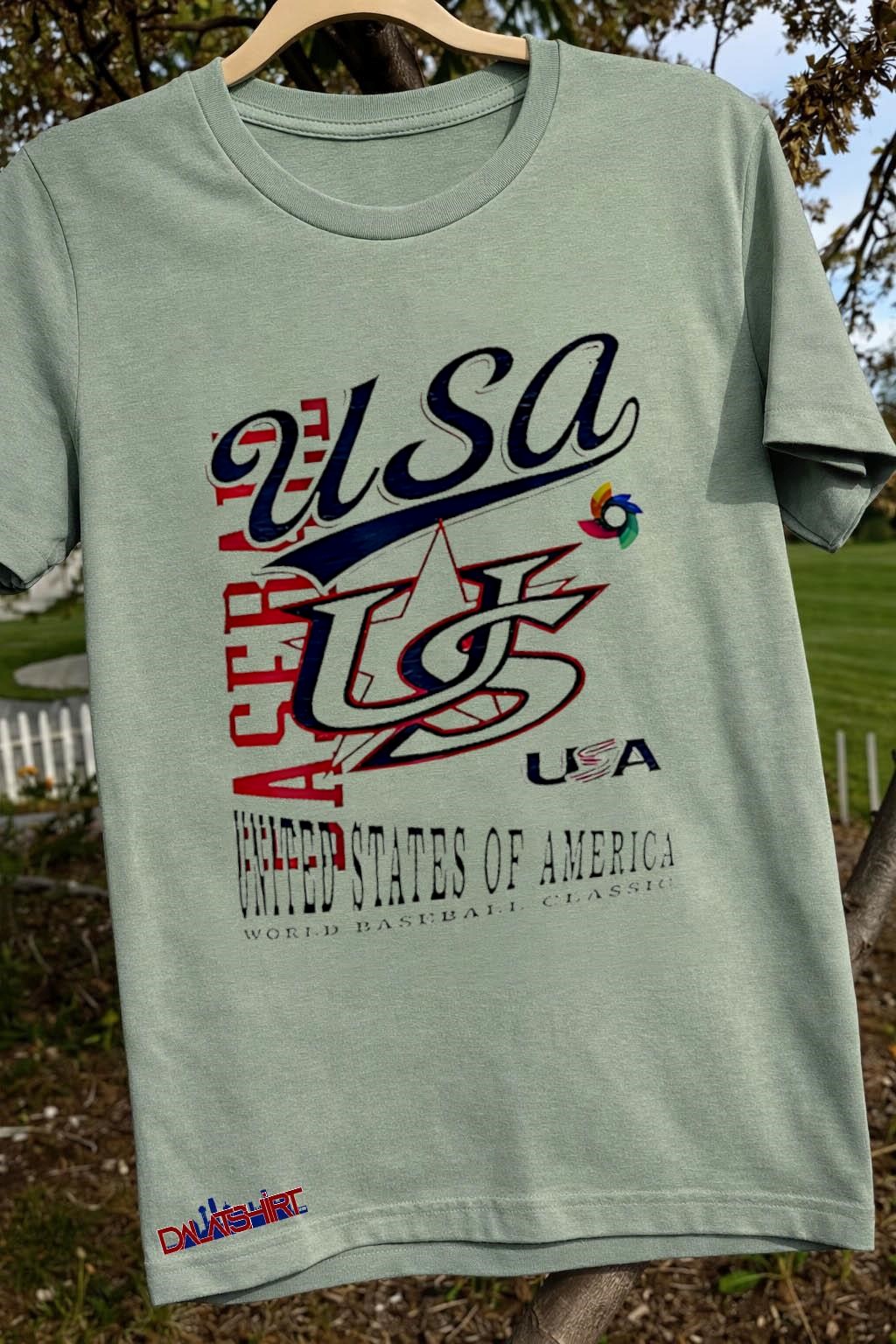 Funny USA Baseball 2026 World Baseball Classic Champions sage-green-t-shirt