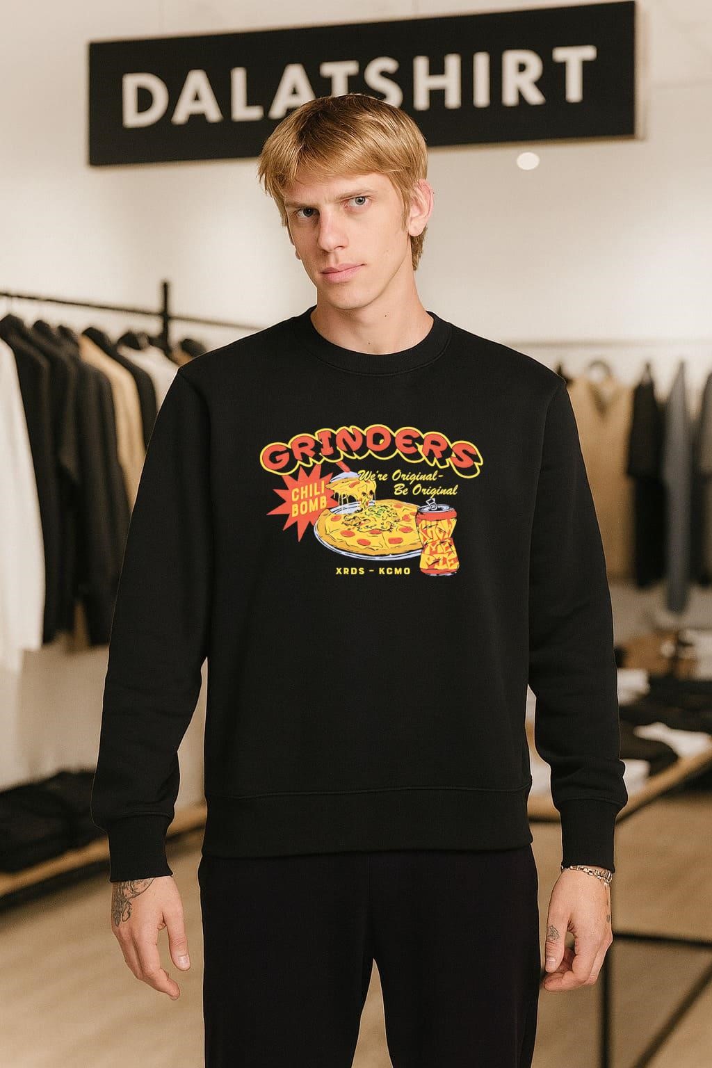 Grinders Chili Bomb We're Original Be Original Pizza sweater
