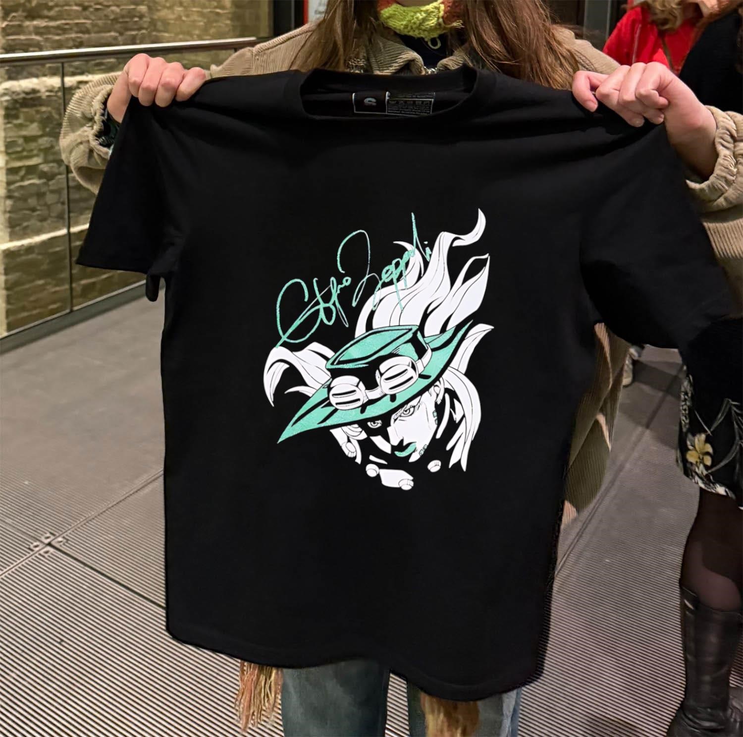 Gyro Zeppeli Steel Ball Run black-t-shirt