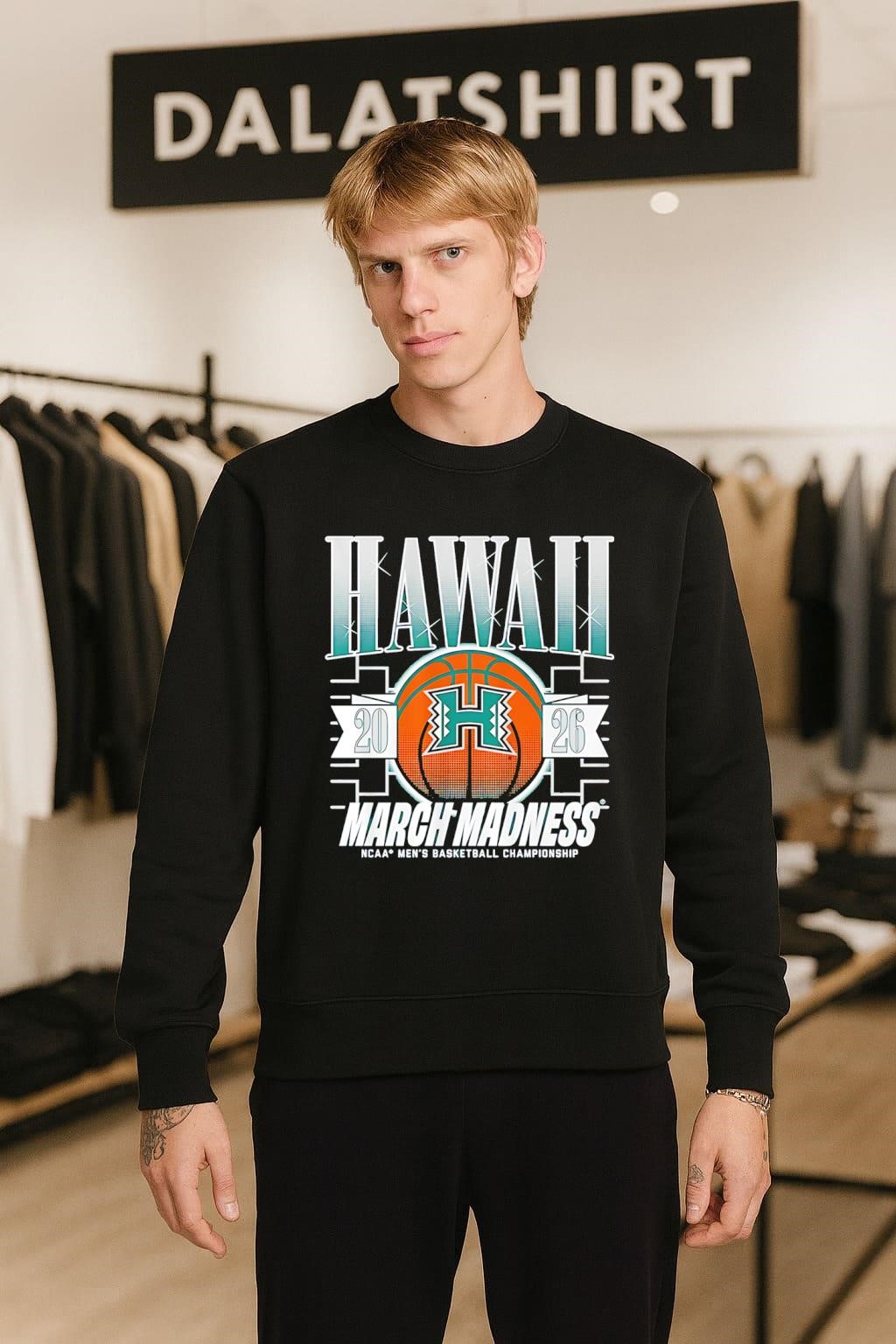 Hawaii Rainbow Warriors MBB 2026 March Madness NCAA Men's Basketball Championship sweater