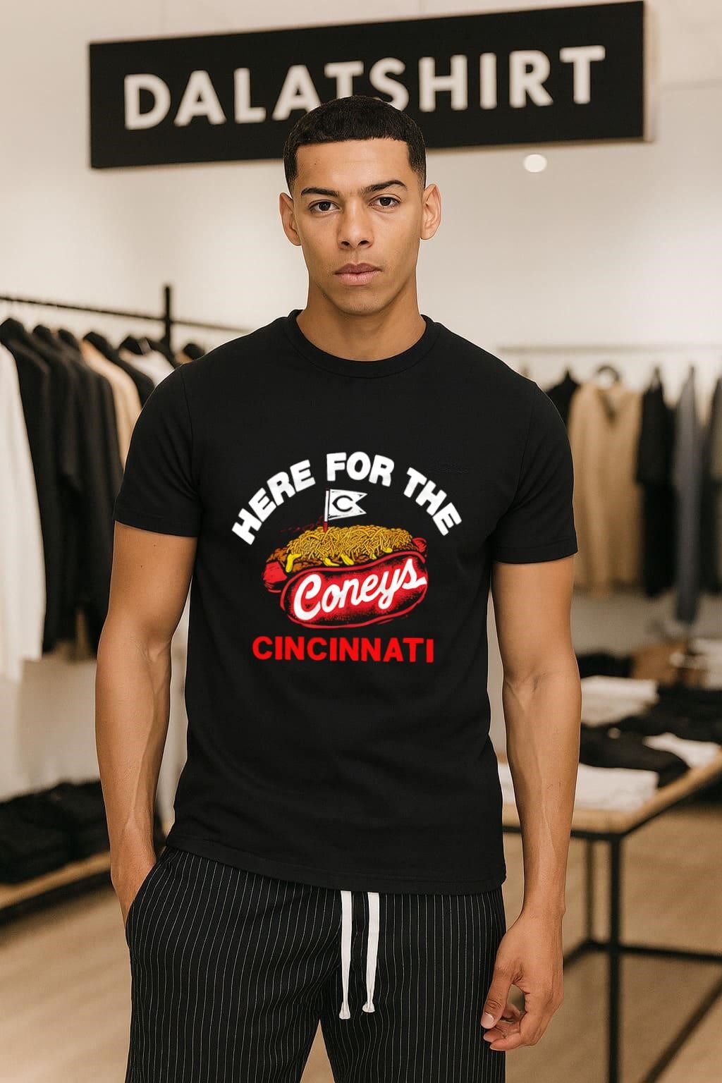 Here For The Coneys Cincinnati Reds Hot Dog shirt