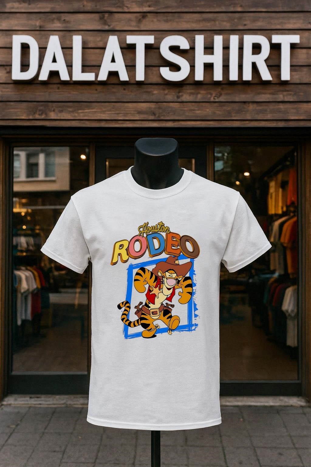 Houston Rodeo Cowboy Tigger Sheriff Star Western shirt