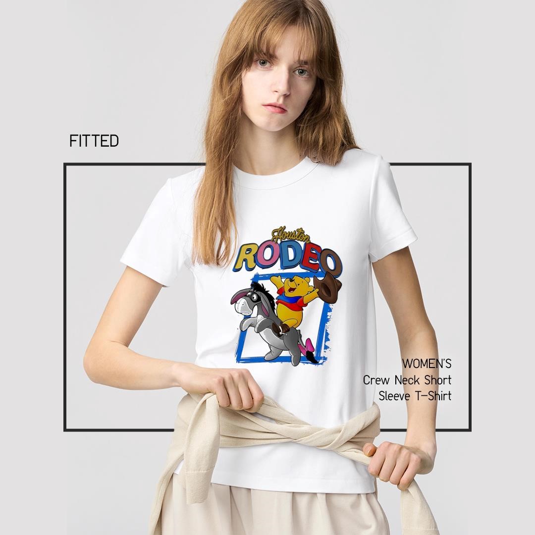 Houston Rodeo Winnie The Pooh Riding Eeyore Cowboy women's-shirt