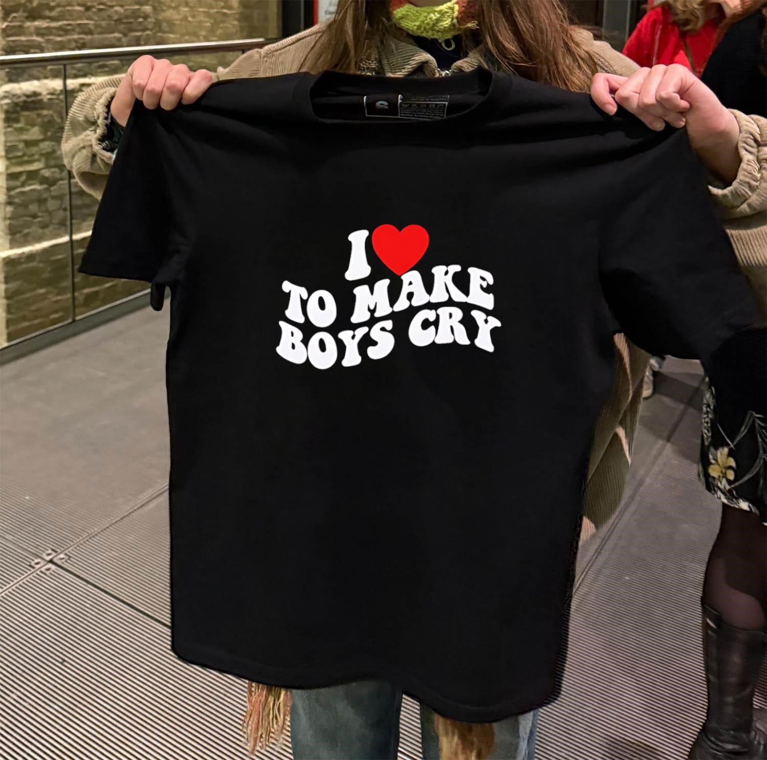 I Heart To Make Boys Cry black-t-shirt