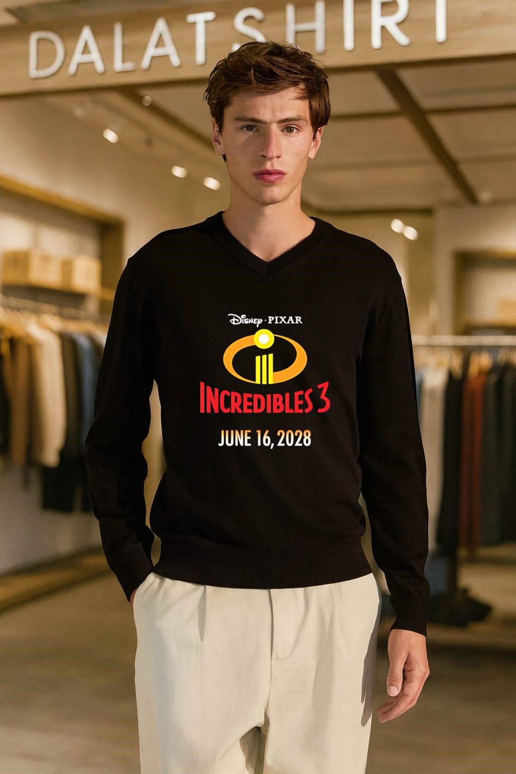 Incredibles 3 Disney Pixar Coming To Theaters On June 16 2028 long-sleeve