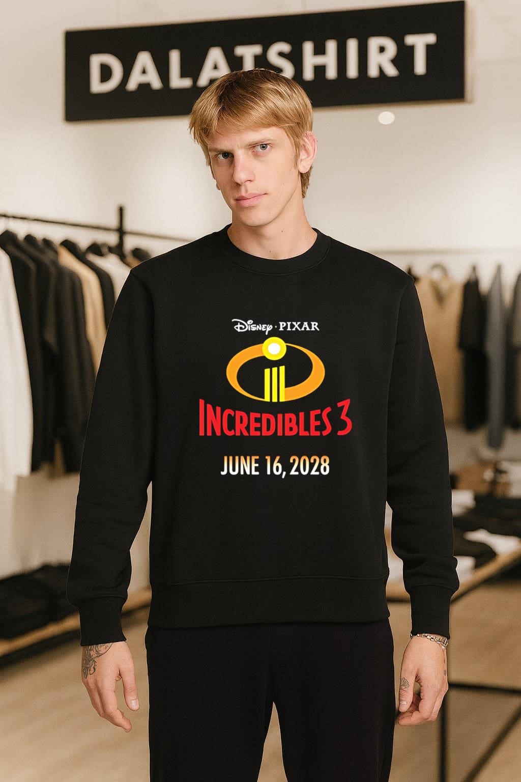 Incredibles 3 Disney Pixar Coming To Theaters On June 16 2028 sweater