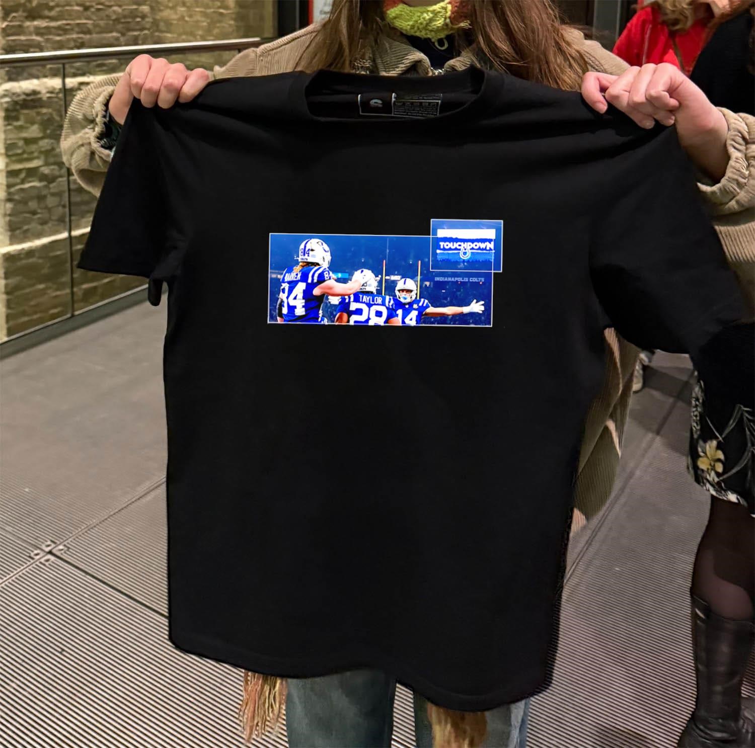 Indianapolis Colts Touchdown For The Shoe Taylor 28 Warren 84 black-t-shirt