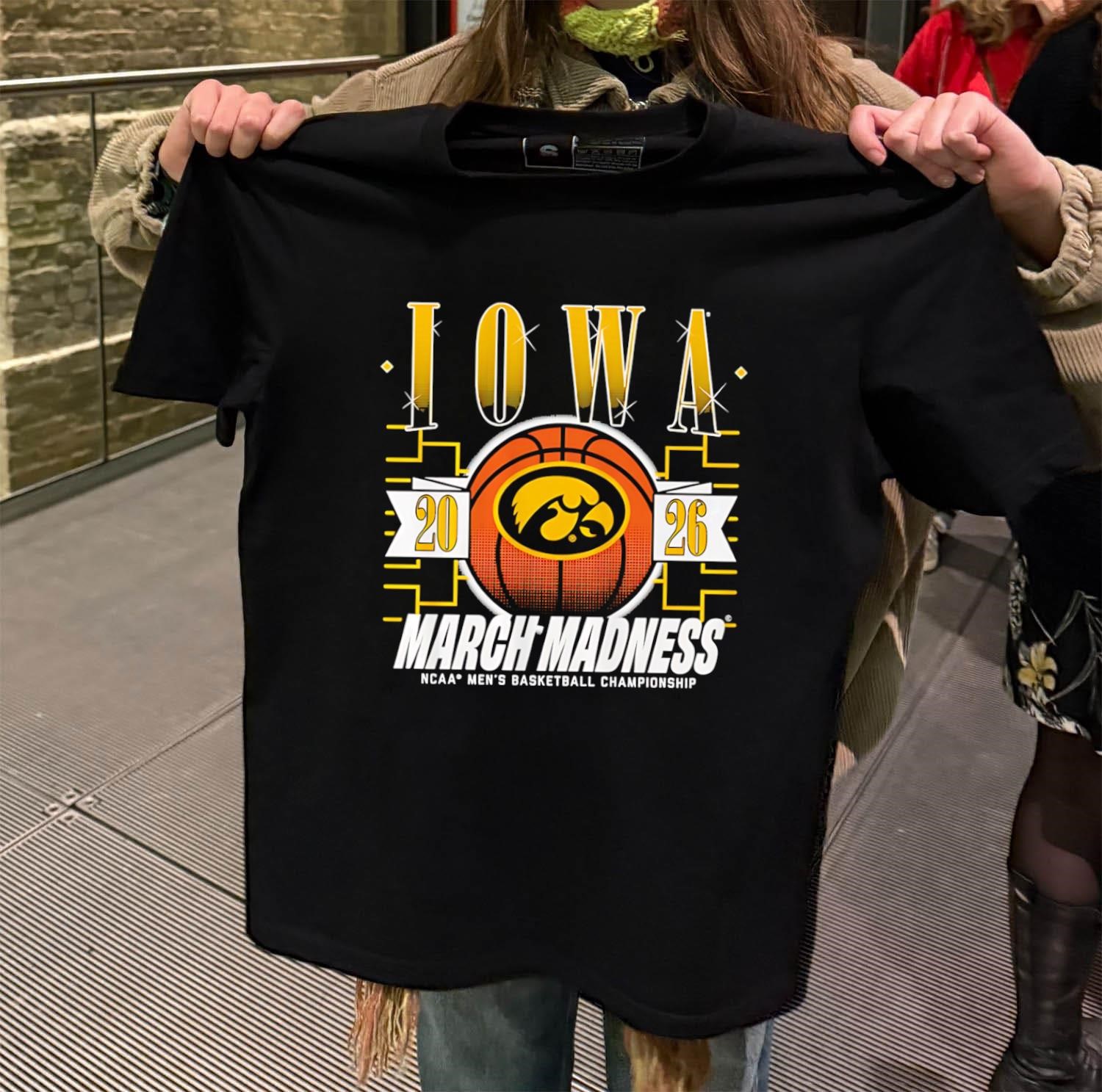 Iowa Hawkeyes MBB 2026 March Madness Ncaa Men's Basketball Championship black-t-shirt