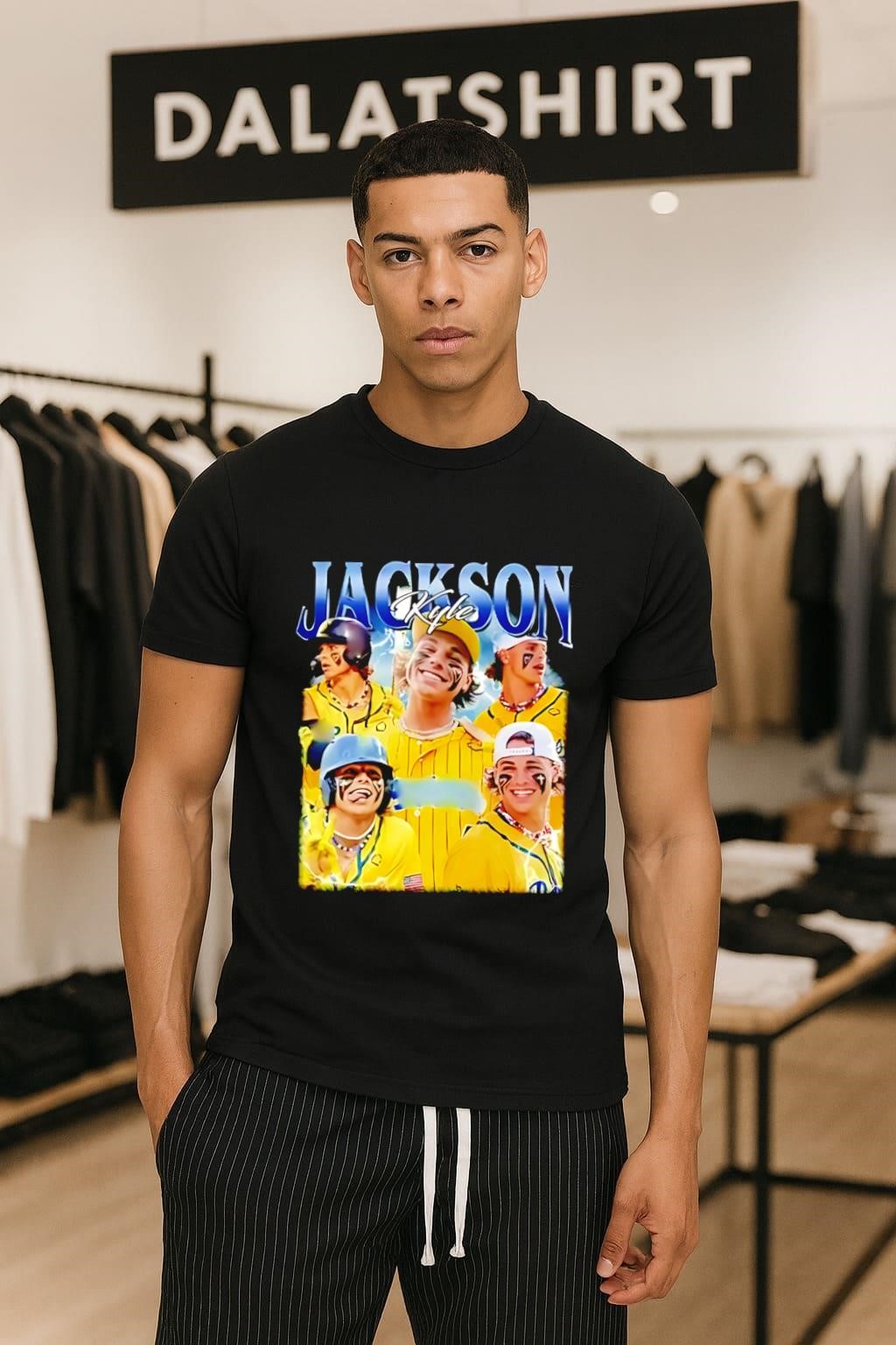 Jackson Kyle Baseball Player Lightning Graphic shirt