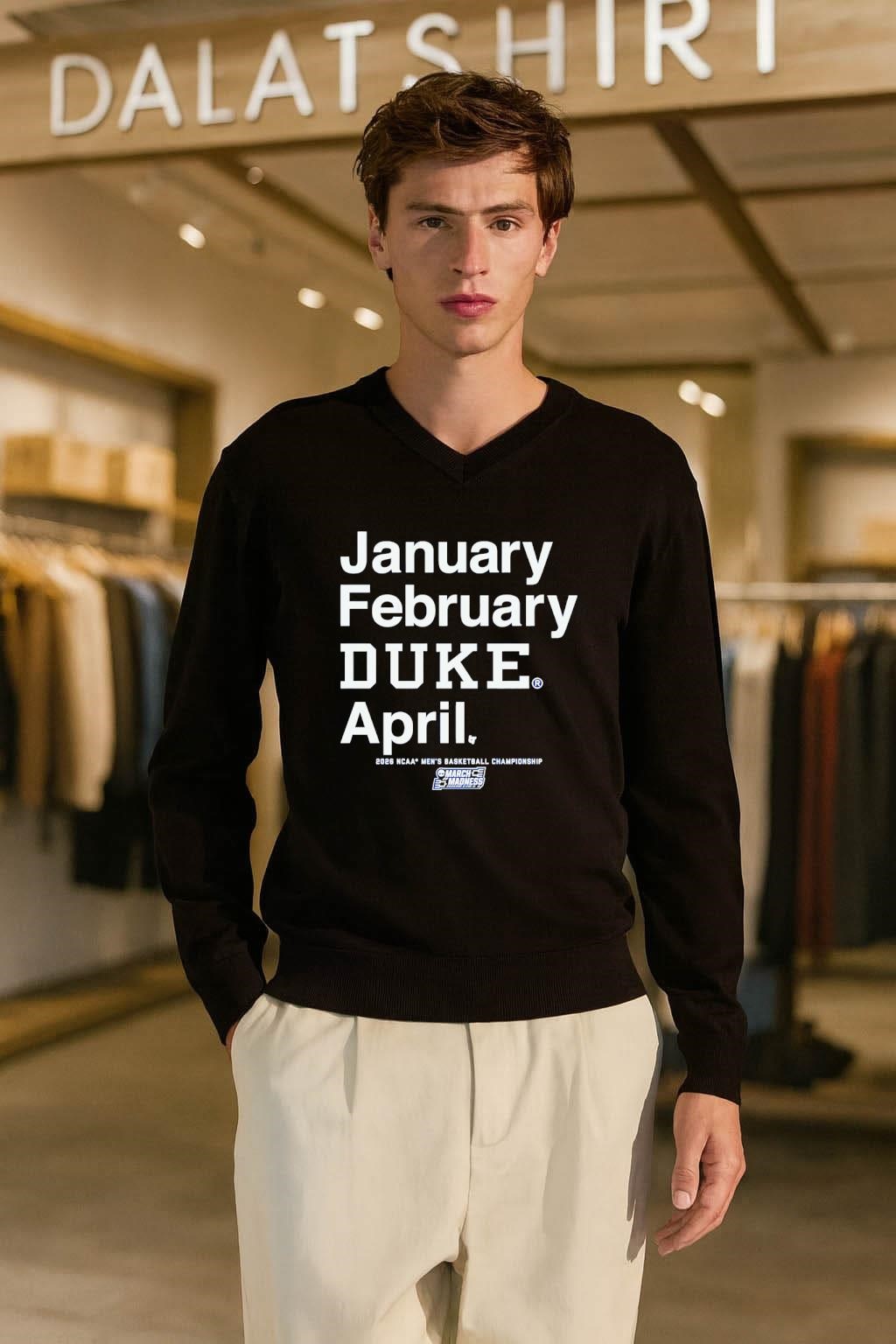 January February Duke April NCAA Division I men's basketball tournament long-sleeve