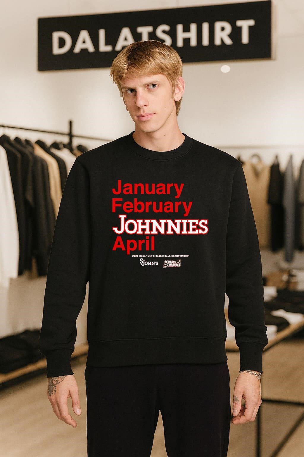 January February Johnnies April 2026 NCAA Men's Basketball Championship St. John's Red Storm March Madness sweater