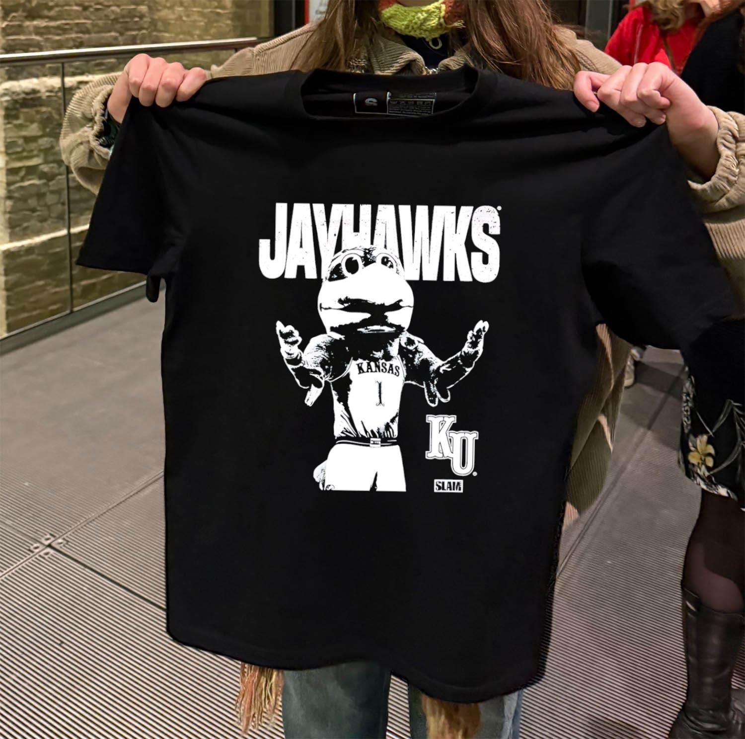 Jayhawks Kansas KU Slam black-t-shirt