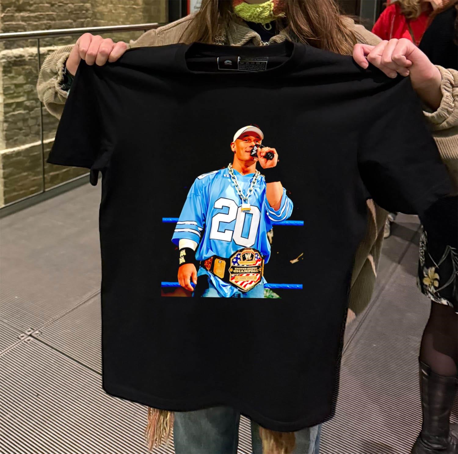 John Cena WWE United States Champion Chain black-t-shirt