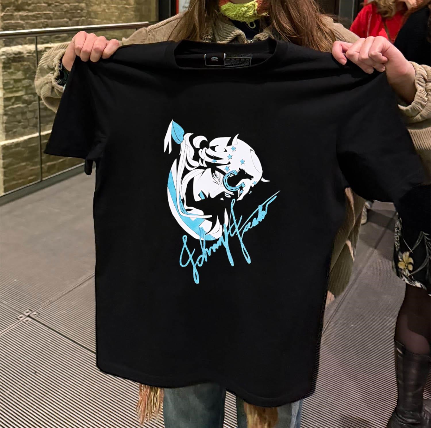 Johnny Joestar Steel Ball Run black-t-shirt