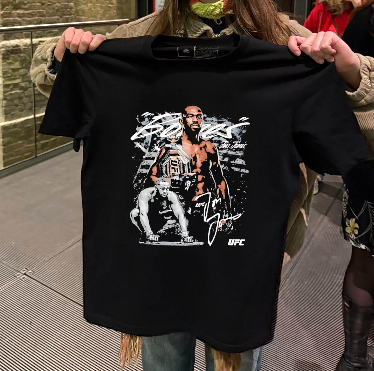 Jon Jones Bones UFC World Champion Signature black-t-shirt