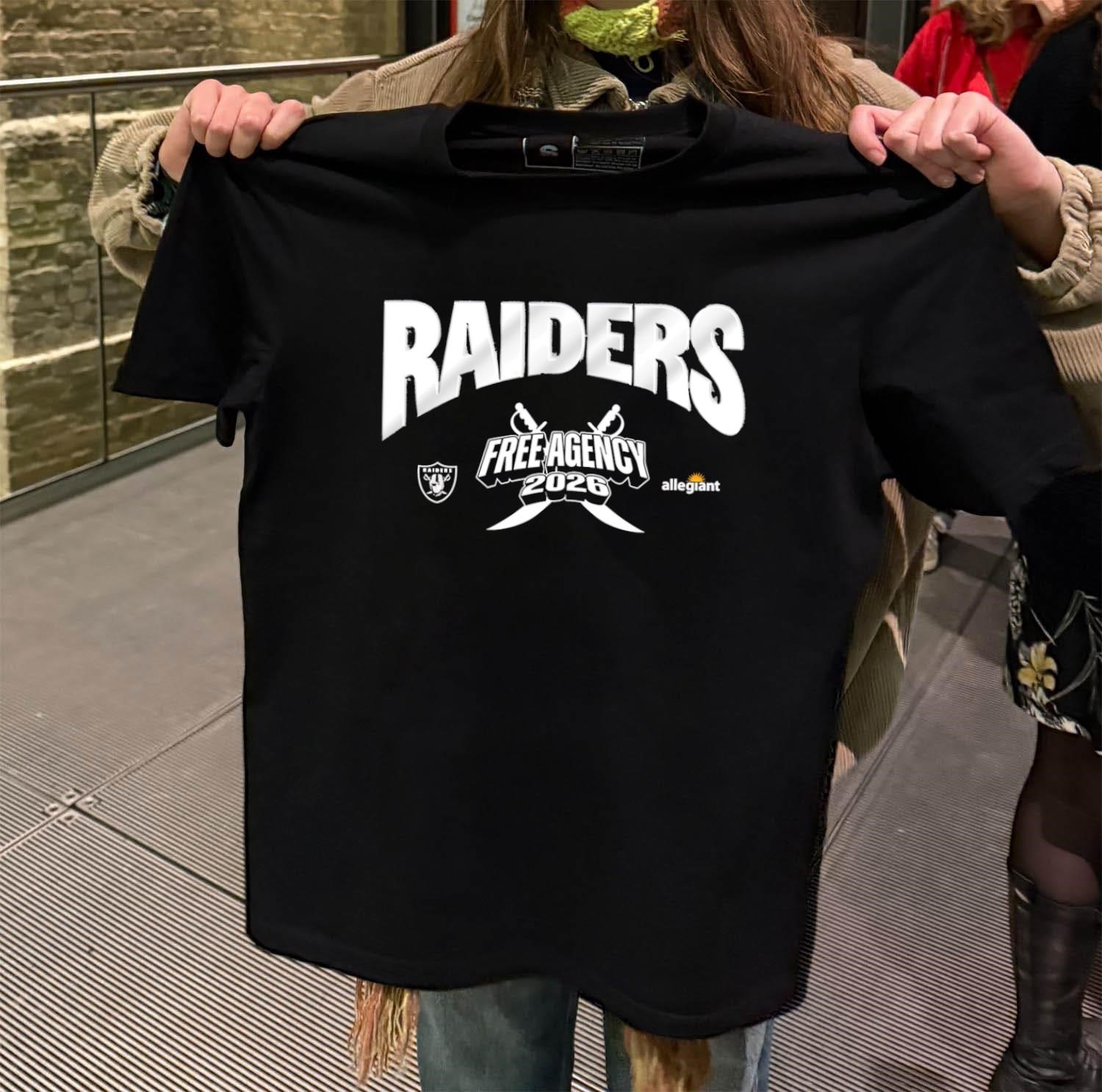 Las Vegas Raiders free agency 2026 black-t-shirt