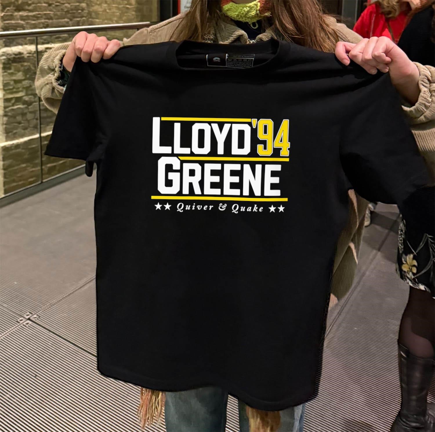 Lloyd Greene '94 Quiver and Quake black-t-shirt