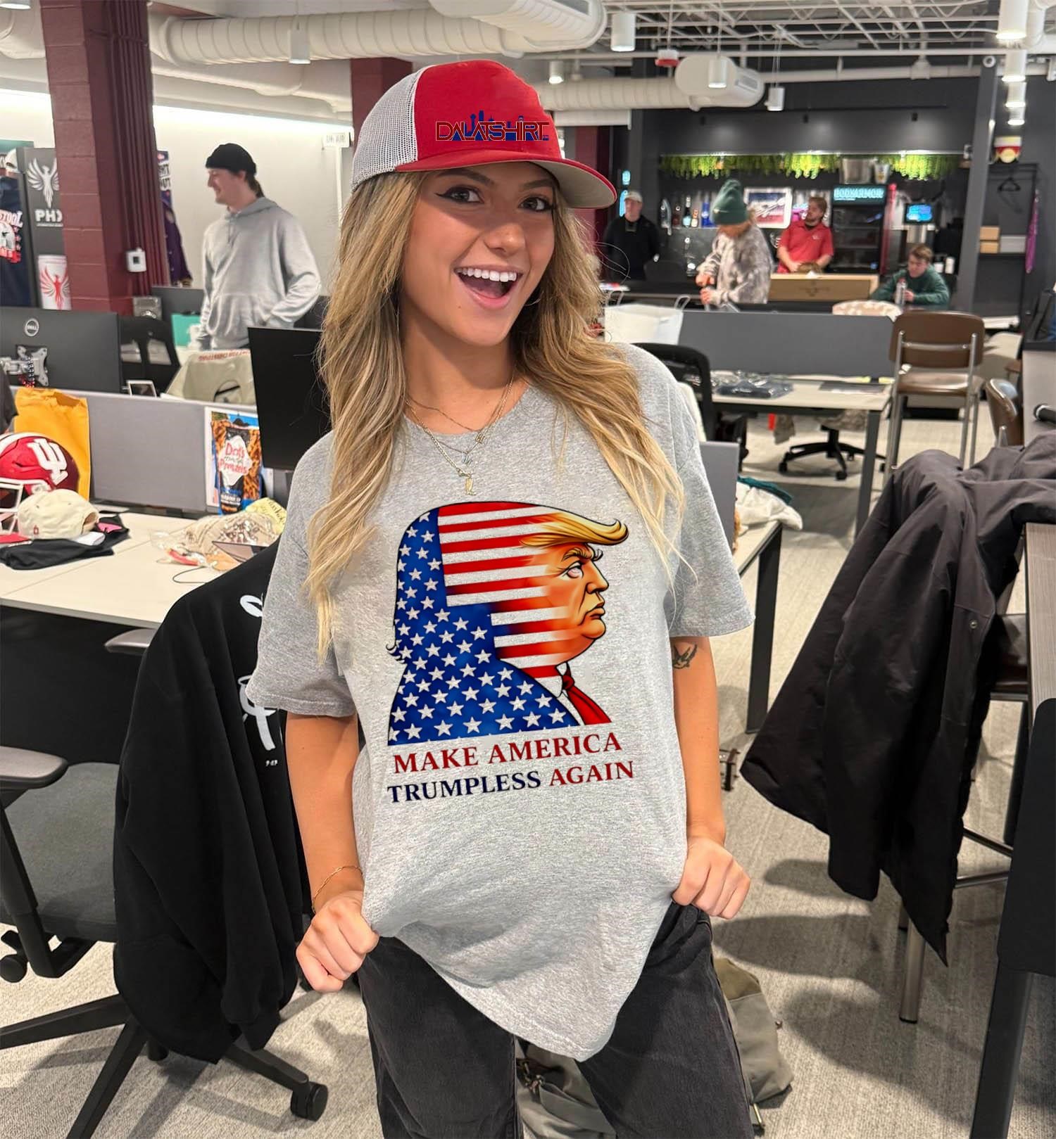 Make America Trumpless Again Anti Trump V-Neck-T-Shirt