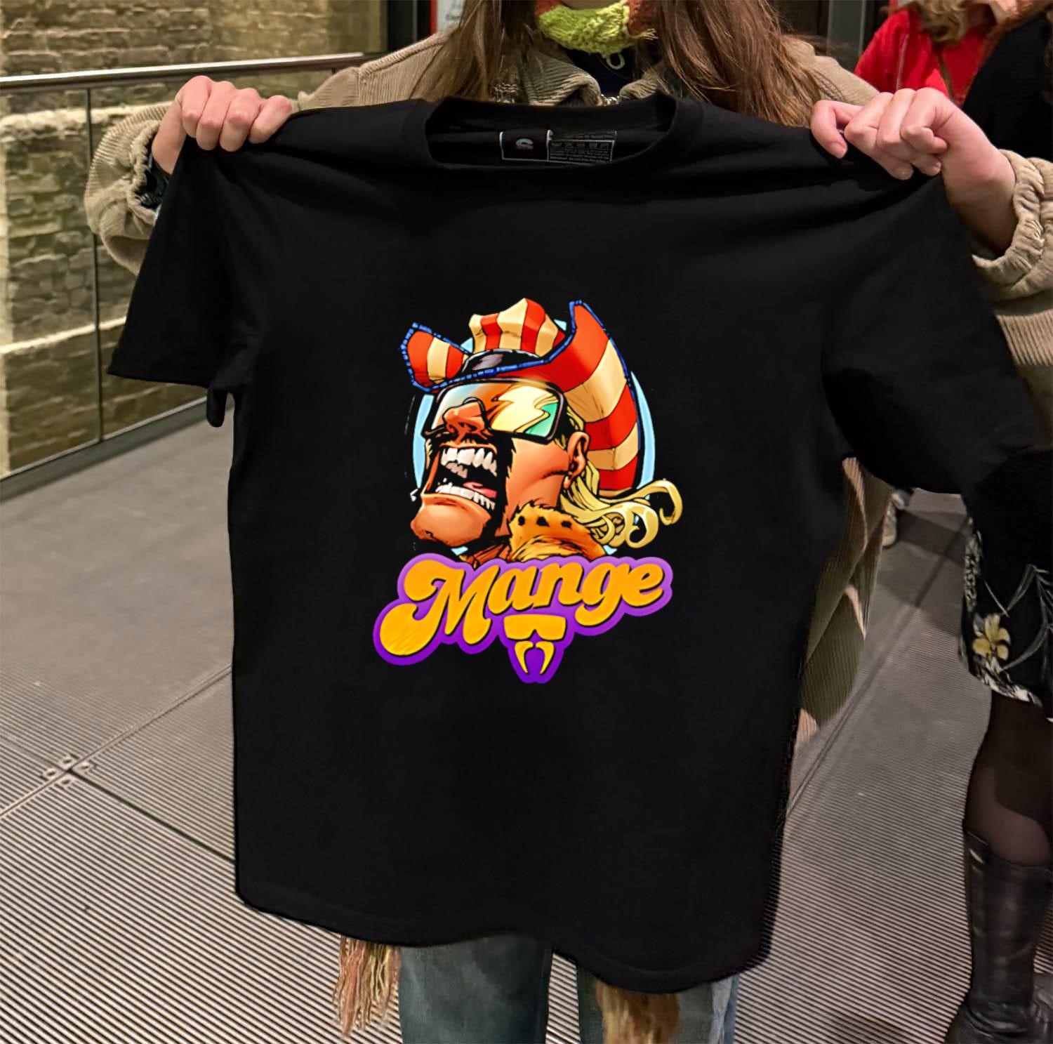 Mange 2nd Chance Campaign big face black-t-shirt