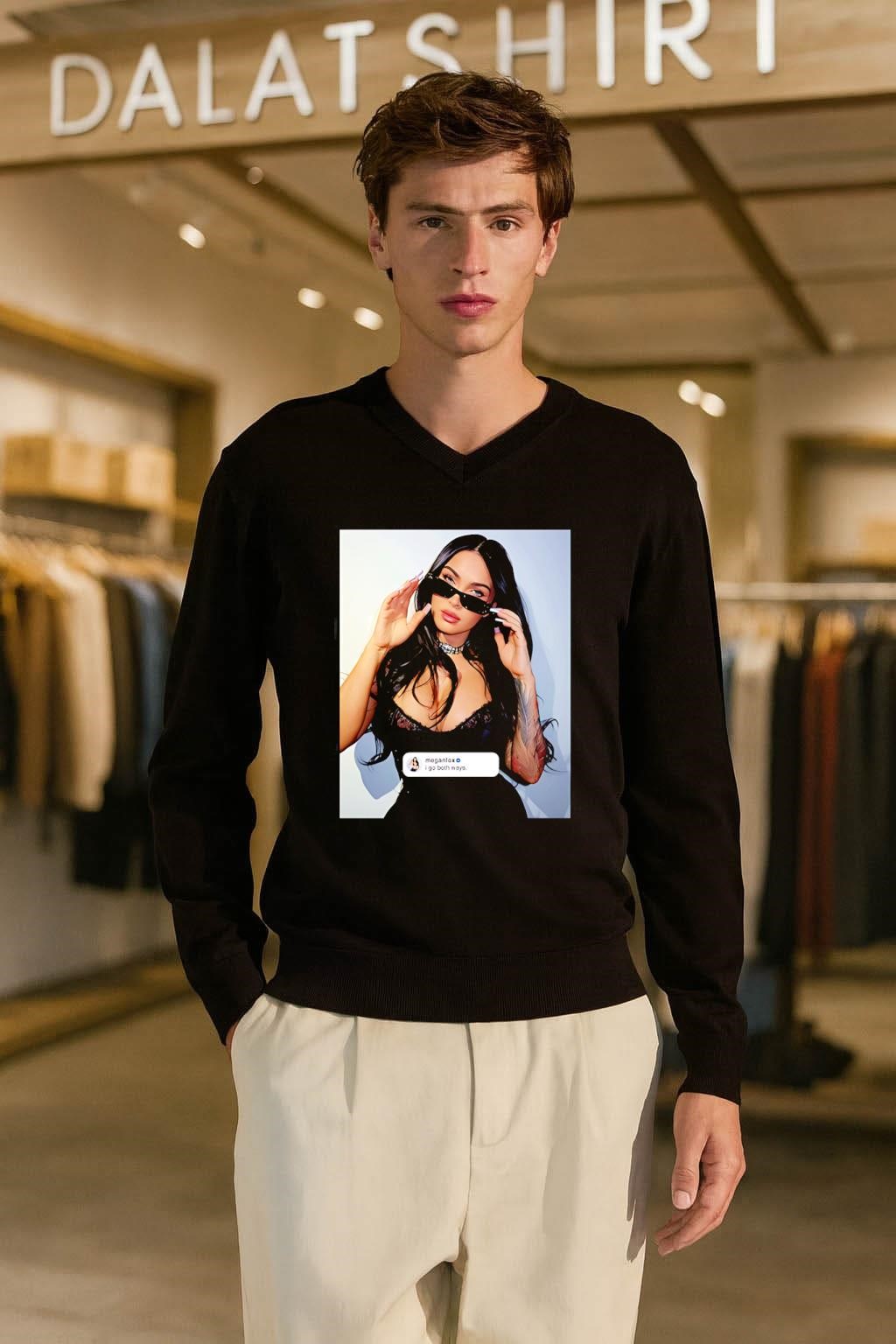 Megan Fox Share New Photo On Instagram I Go Both Ways long-sleeve