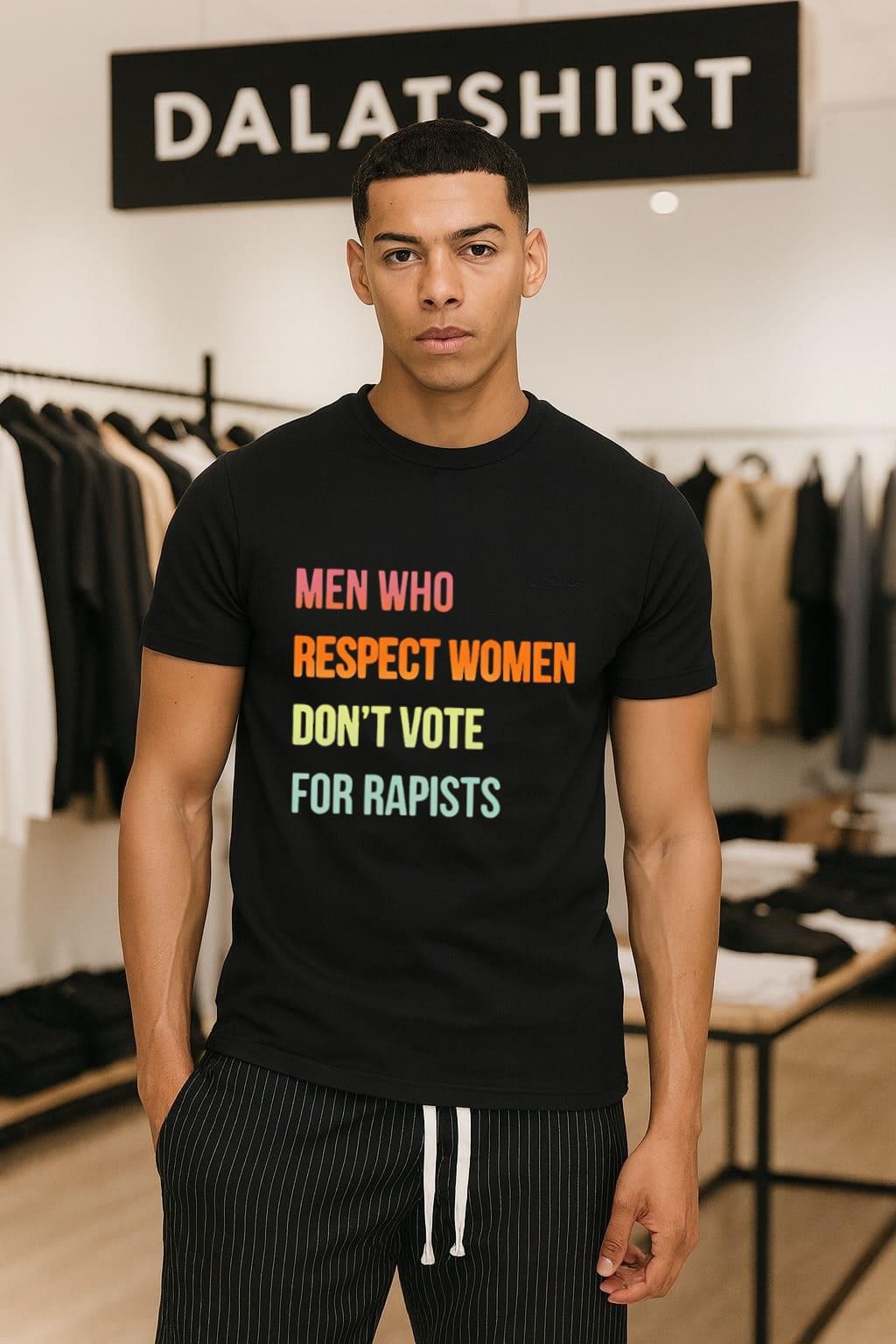 Men Who Respect Women Don't Vote For Rapists shirt