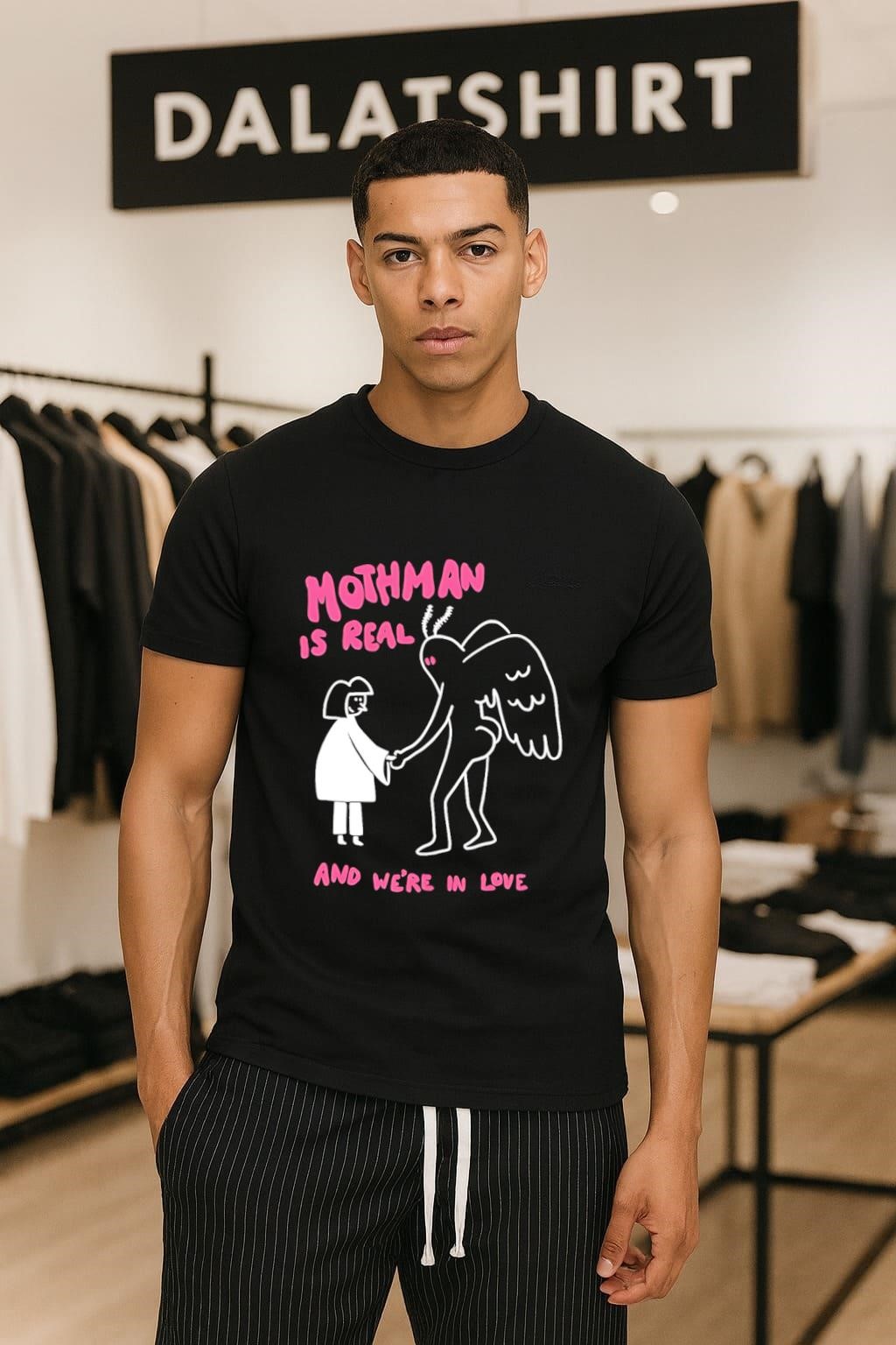 Mothman Is Real and We're in Love cartoon shirt
