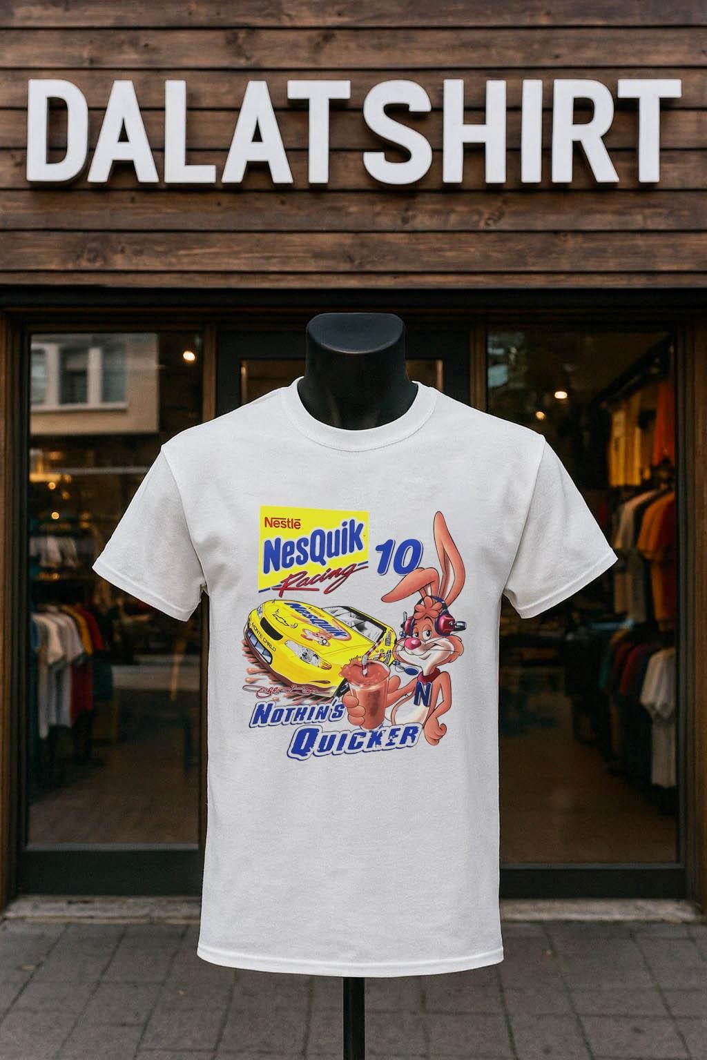 Nice Nesquik x Nascar Nothin's Quicker cartoon shirt