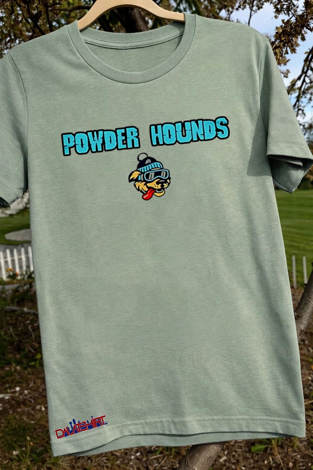 Nice Tahoe Knight Monsters Tahoe Powder Hounds 2026 Night sage-green-t-shirt