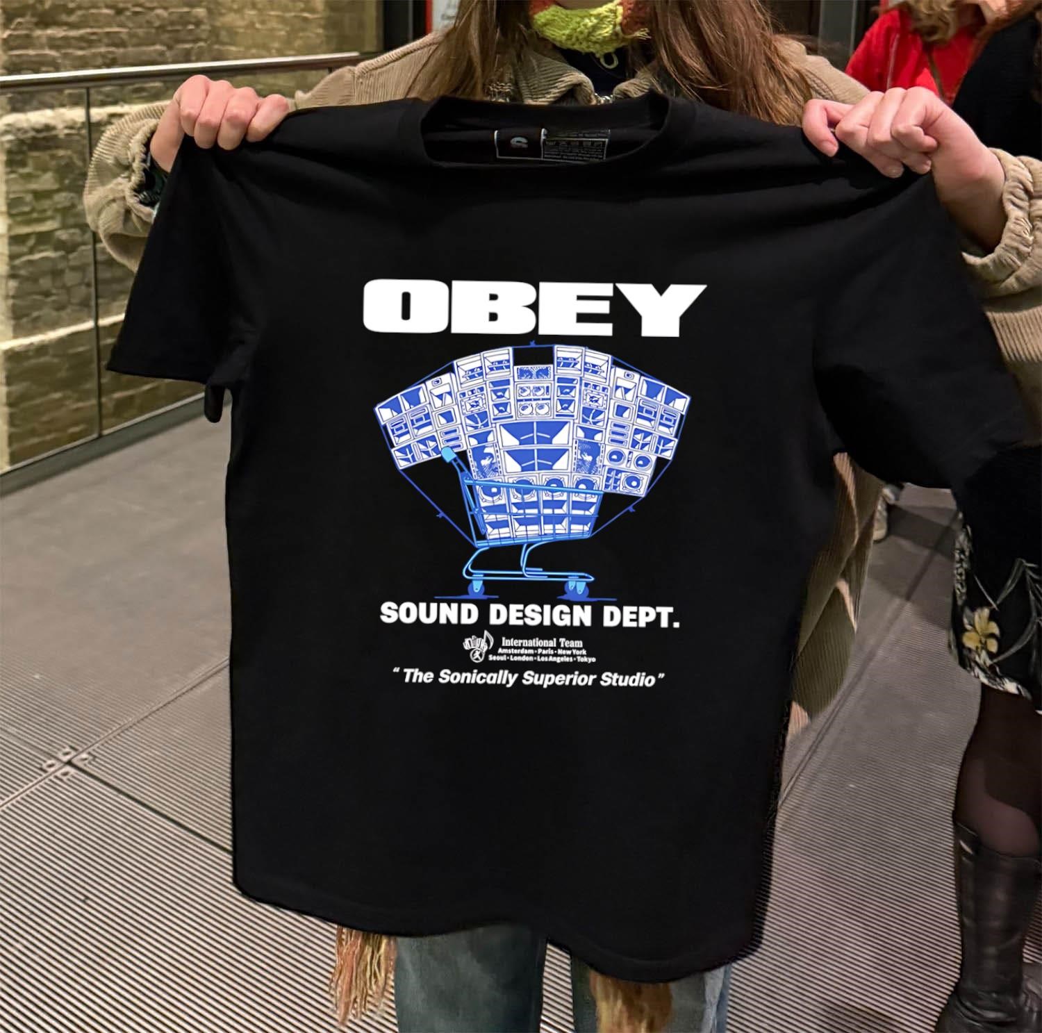 Obey Sound Design Dept International Team black-t-shirt