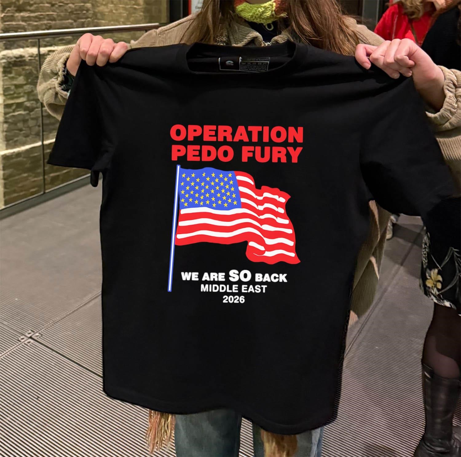 Operation Fury We Are SO Back middle east 2026 black-t-shirt