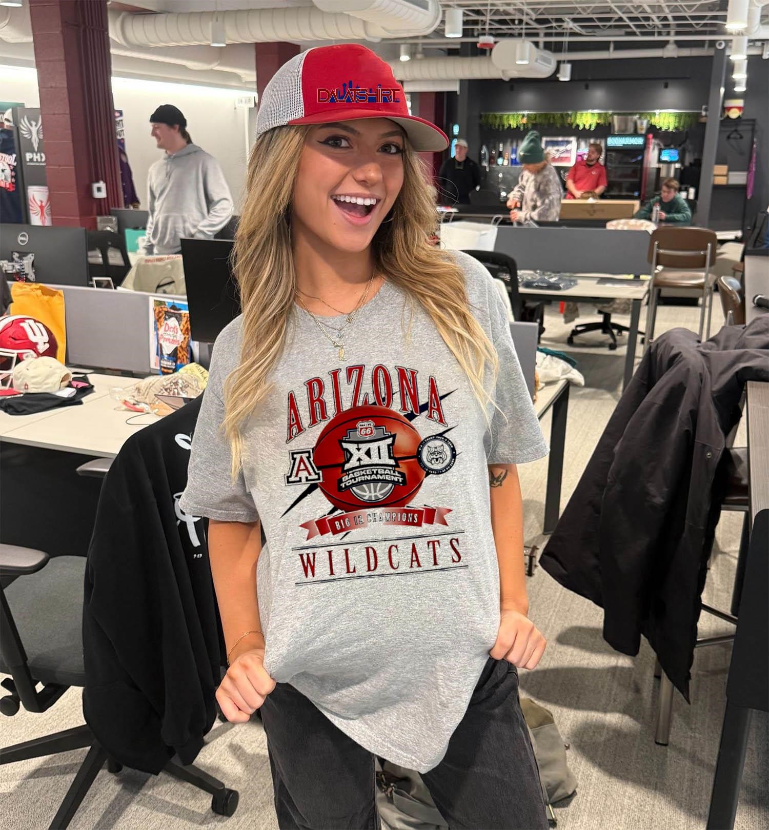 Original Arizona Wildcats 2026 Big 12 Conference Tournament Champions V-Neck-T-Shirt