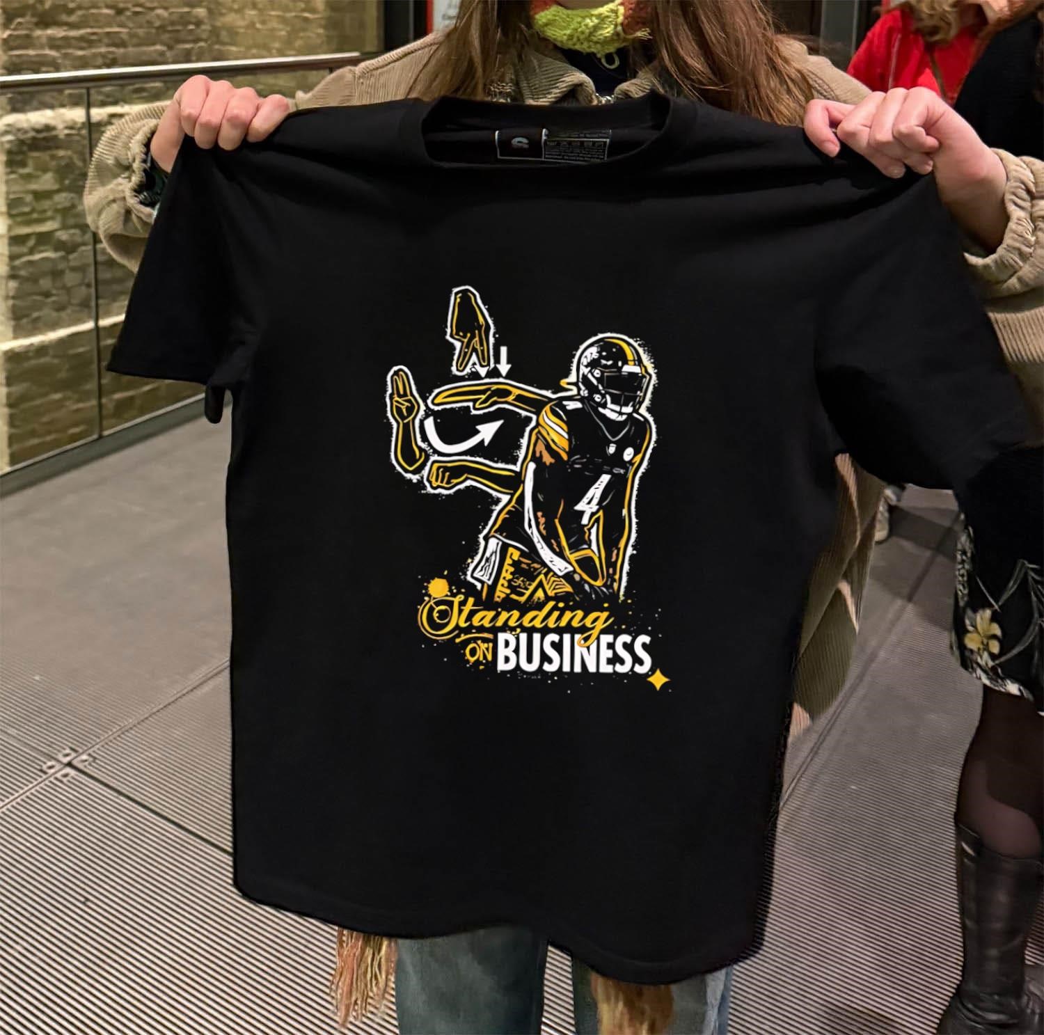 Pittsburgh Steelers Standing on Business black-t-shirt