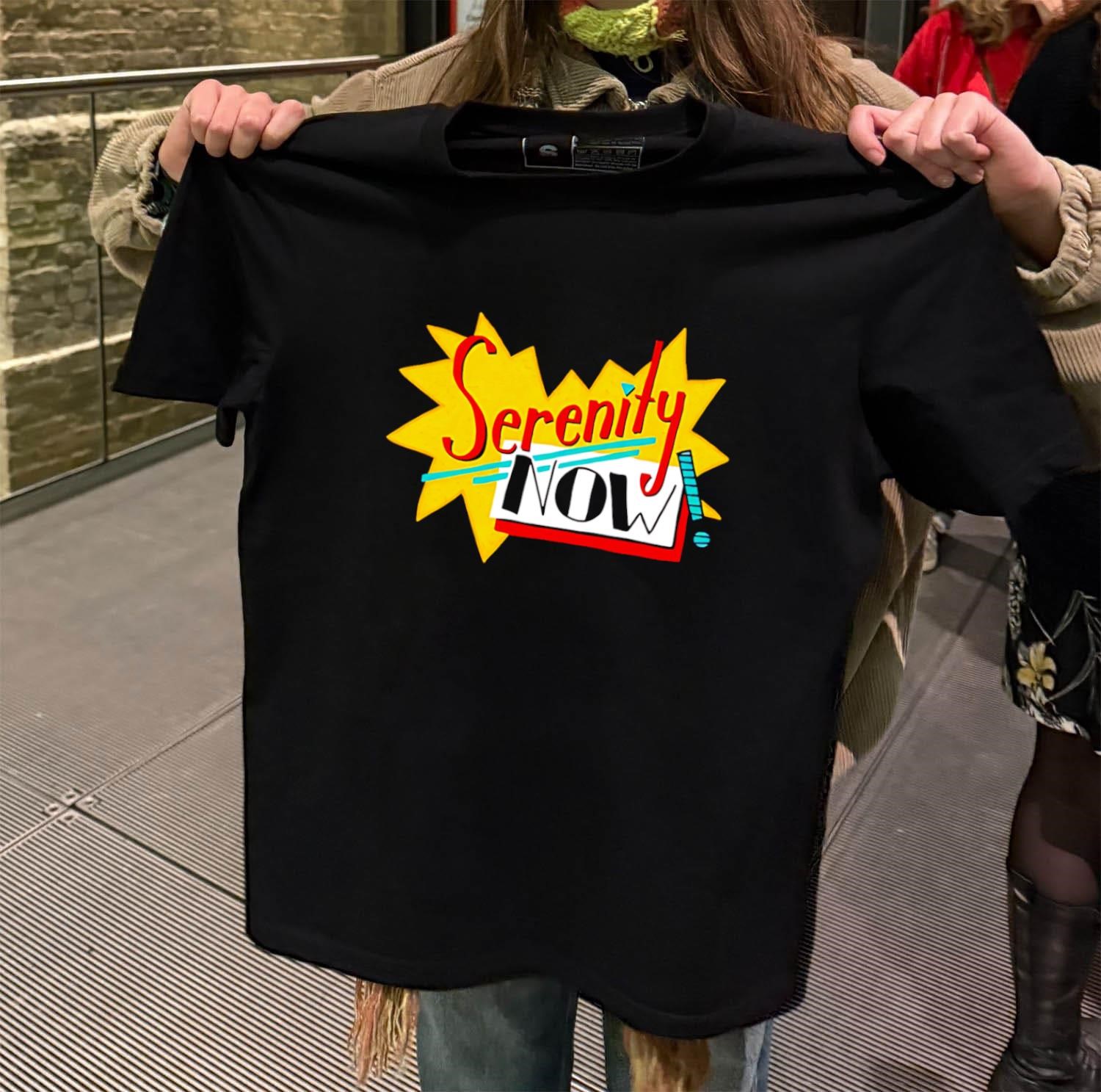 Serenity Now style black-t-shirt