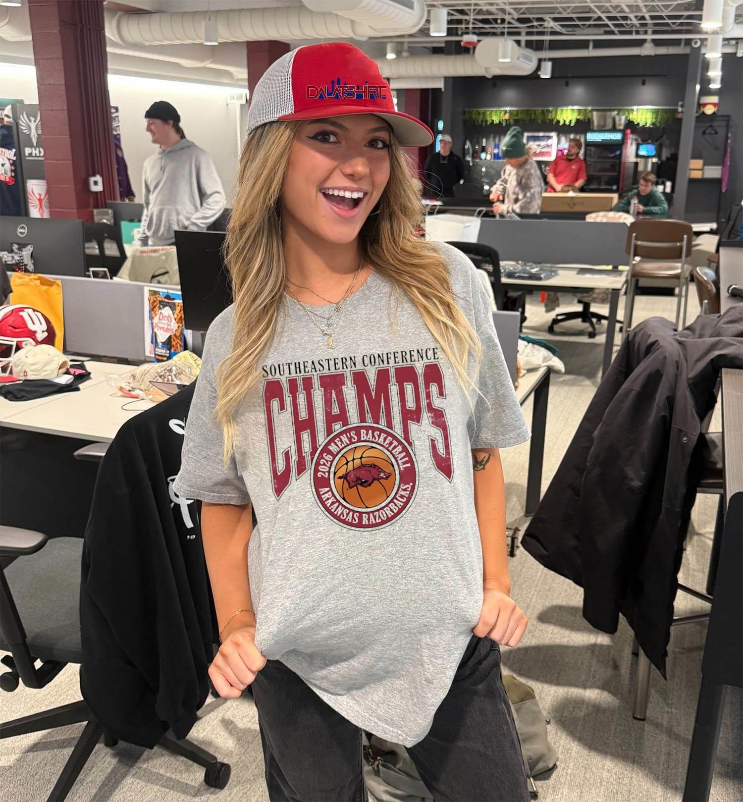 Southeastern Conference Champs 2026 Arkansas Razorbacks V-Neck-T-Shirt