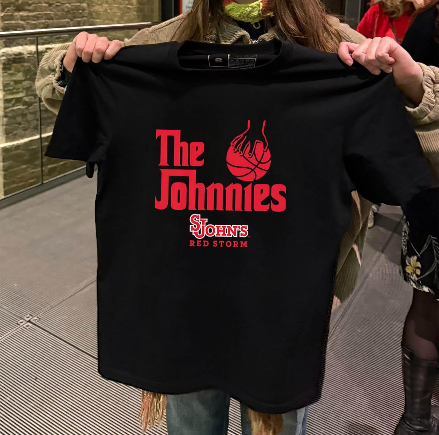 St John's Red Storm men's basketball The Johnnies black-t-shirt