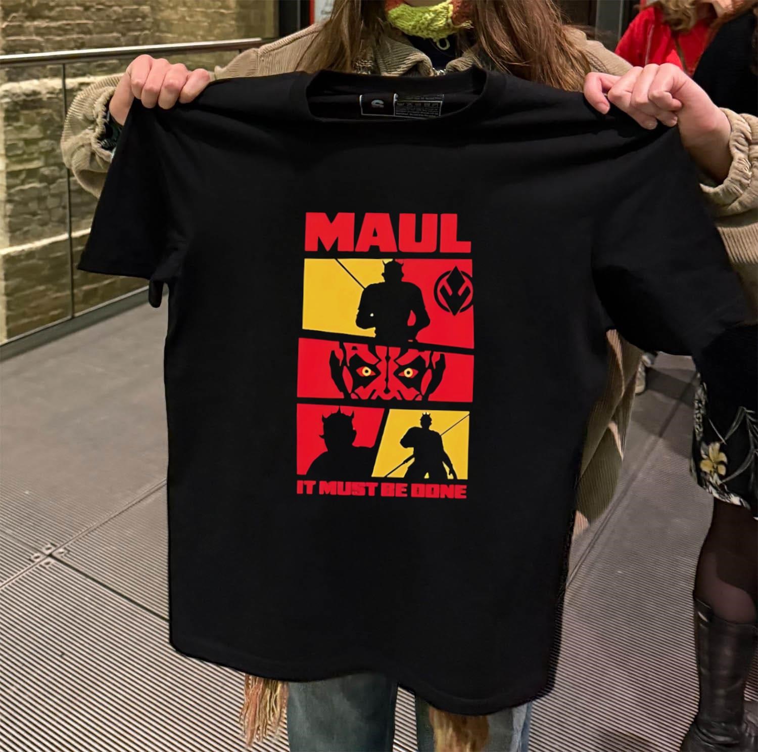 Star Wars Maul Shadow Lord It Must Be Done black-t-shirt