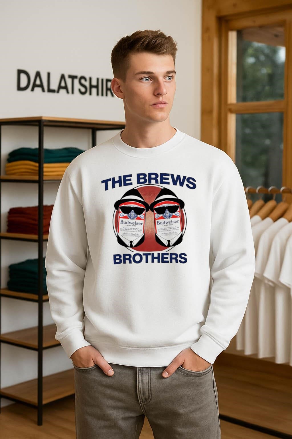 The Brews Brothers Budweiser Beer Cans Sunglasses sweater