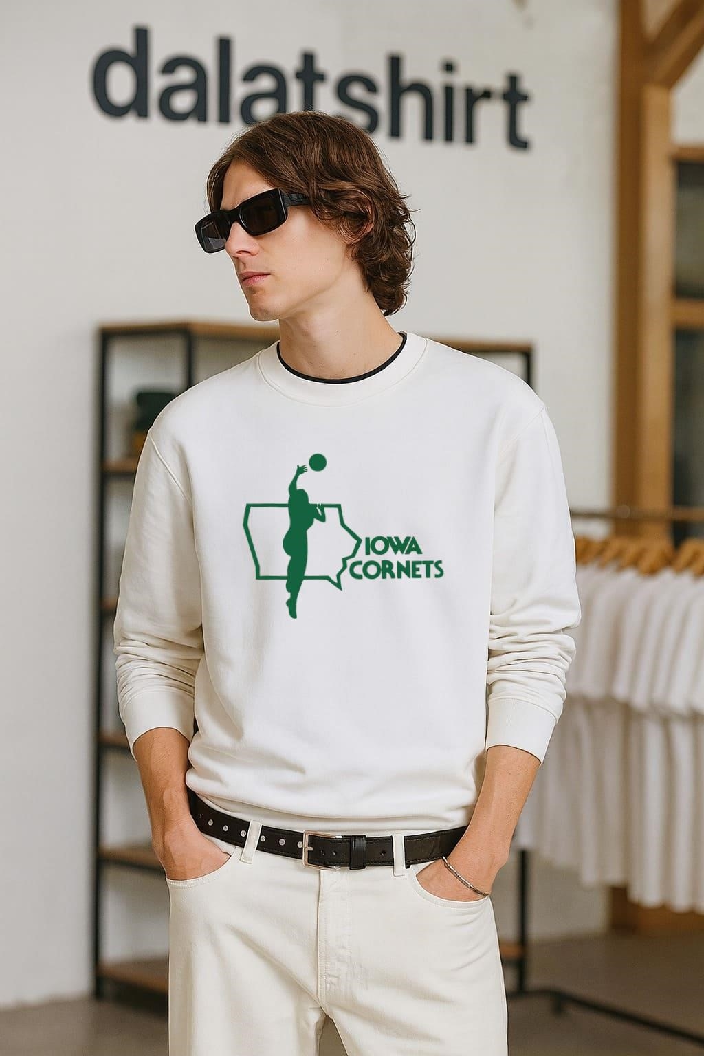 Top Iowa Cornets Women's Pro Basketball logo long-sleeve